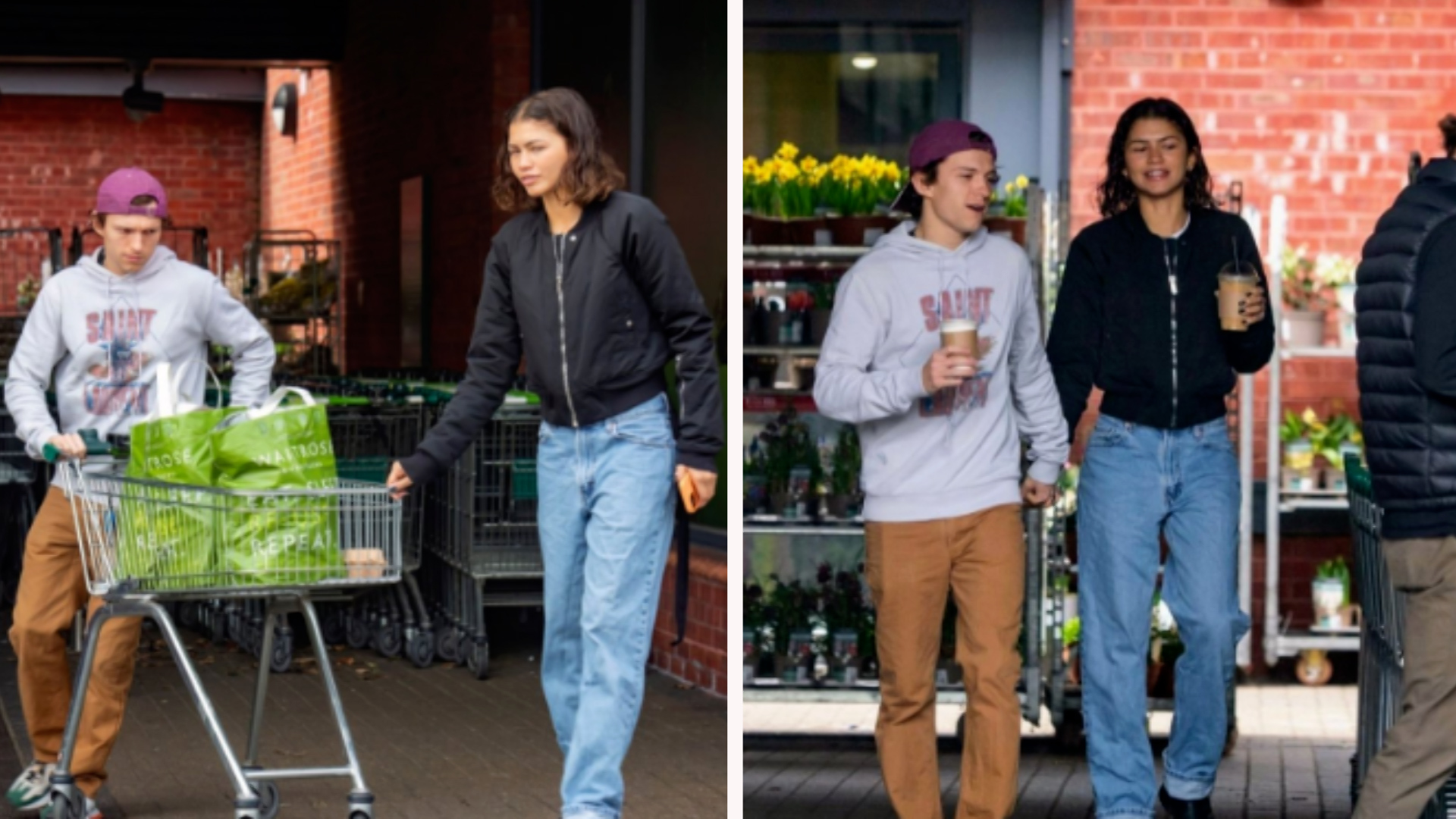 Tom Holland and Zendaya loved up in London as they grab a coffee and do some shopping together