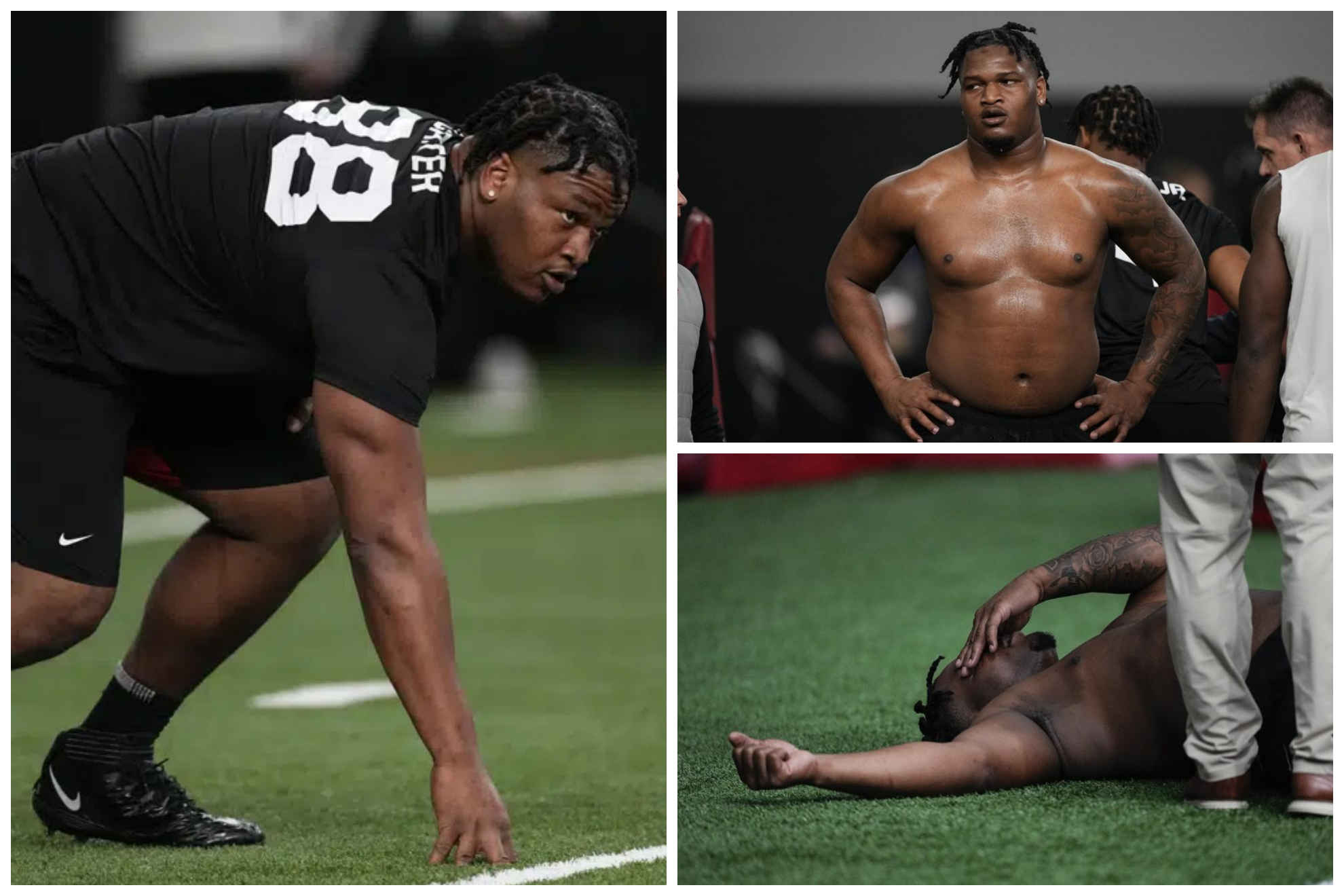 Jalen Carter appeared to struggle during his Pro Day at Georgia.