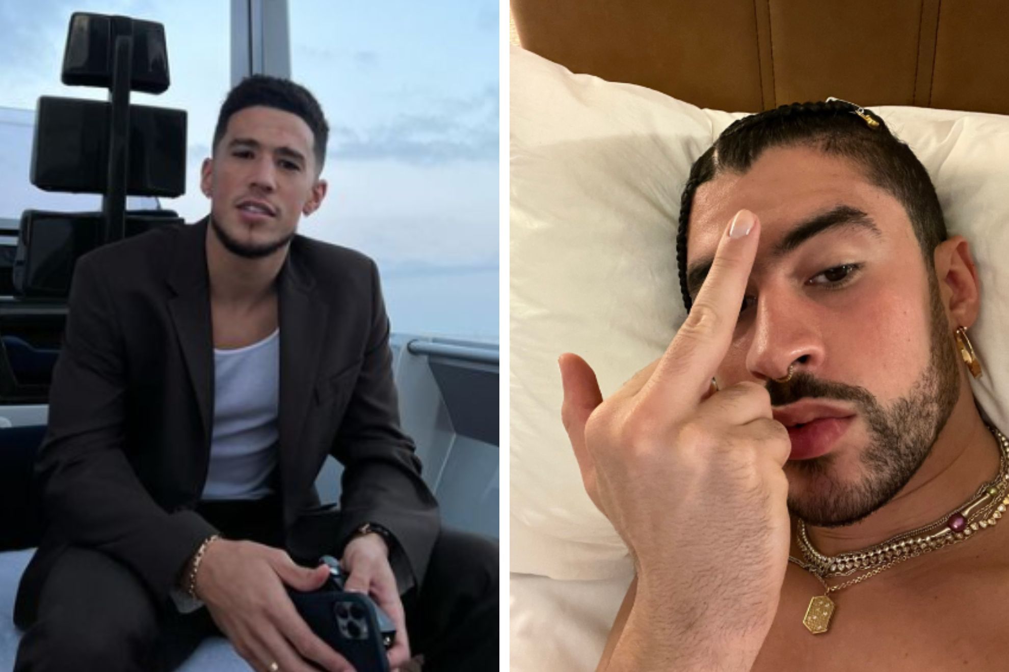 Suns guard Devin Booker and reggaeton artist Bad Bunny are beefing over Kendall Jenner