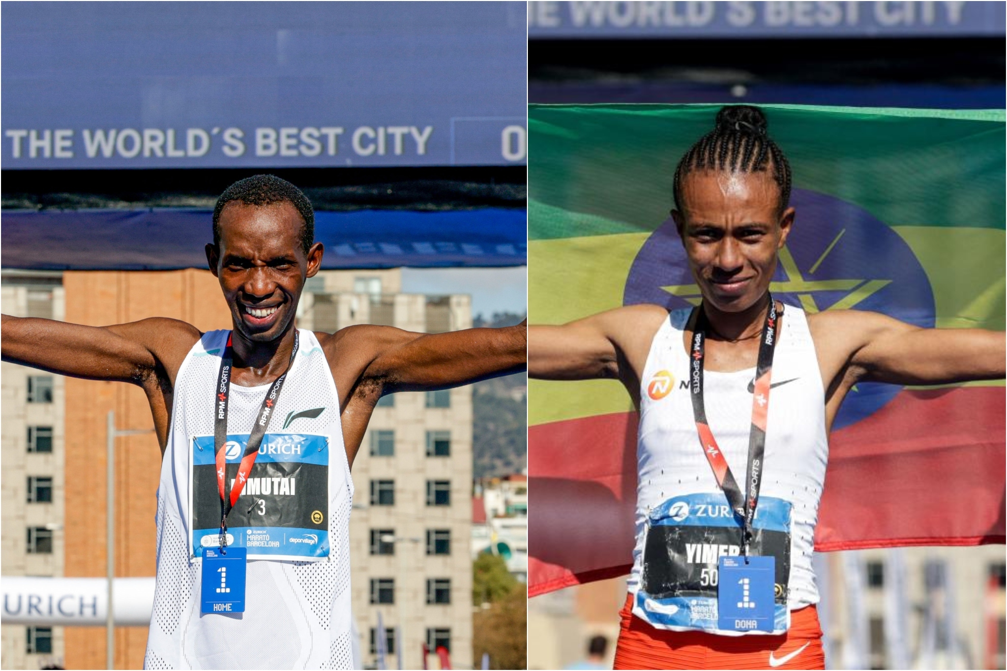 Kimutai y Yimer ganan el maratn de Barcelona con nuevos rcords de la prueba