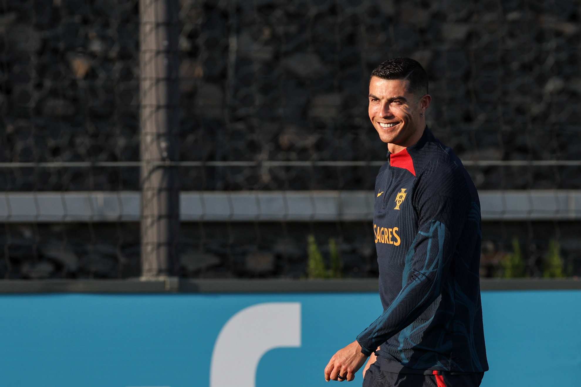 Cristiano Ronaldo, en un entrenamiento con Portugal.