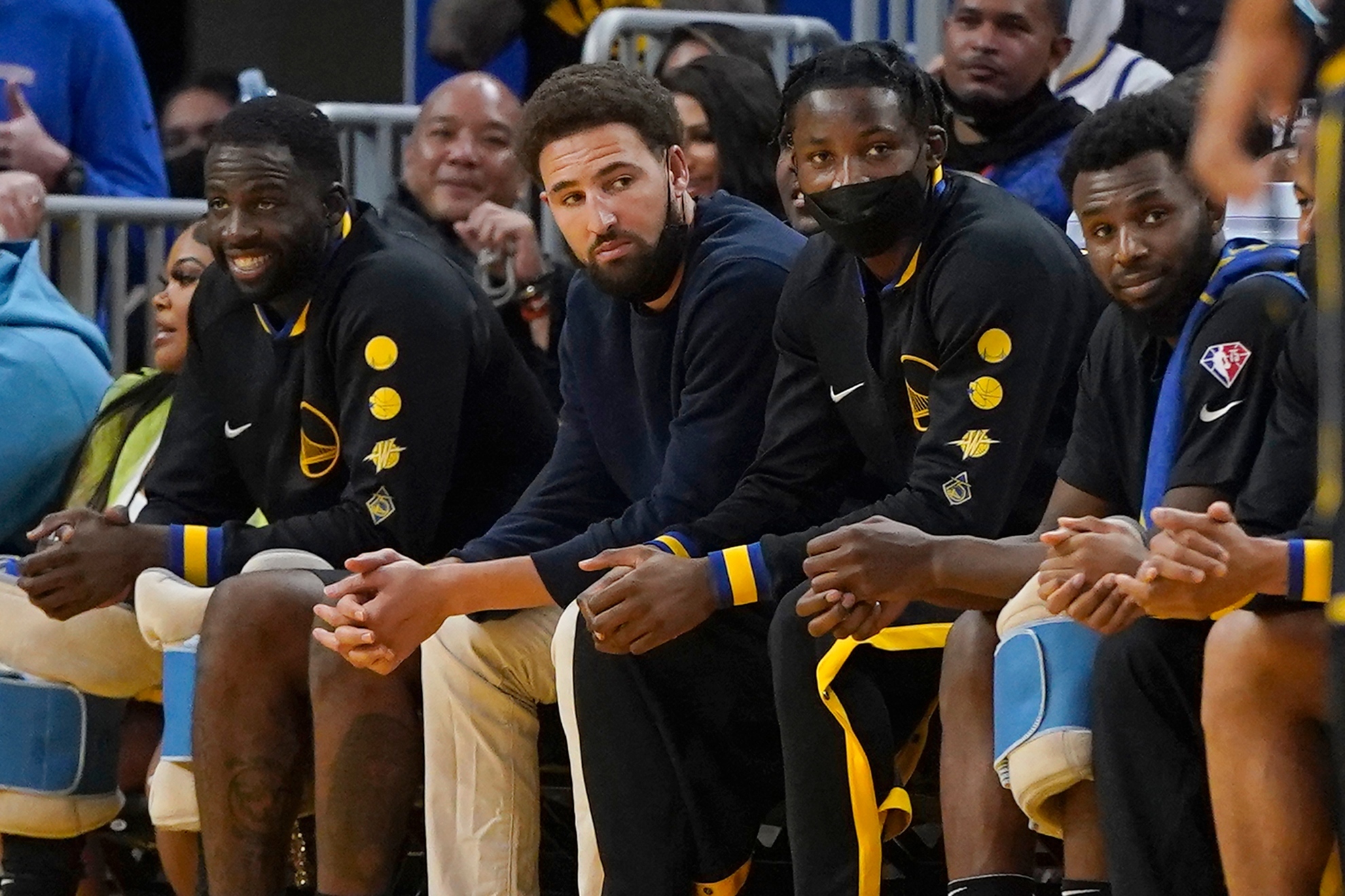 Image of the Golden State Warriors bench.