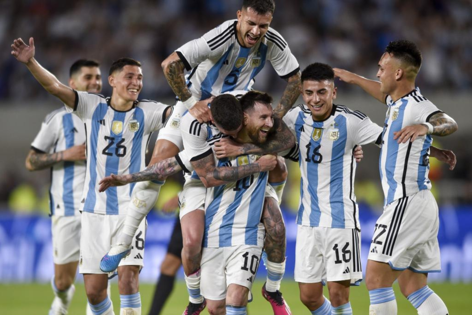 Messi celebra el segundo gol del partido.
