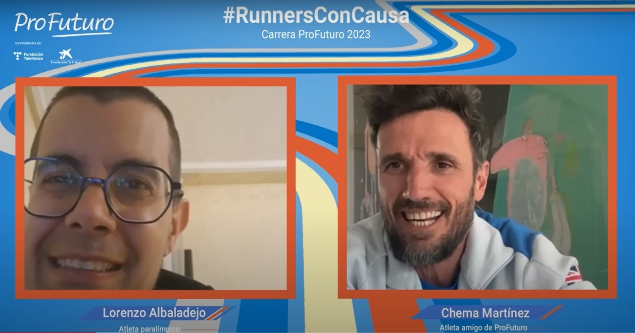 Lorenzo Albadalejo y Chema Martínez durante la charla #Runnersconcausa