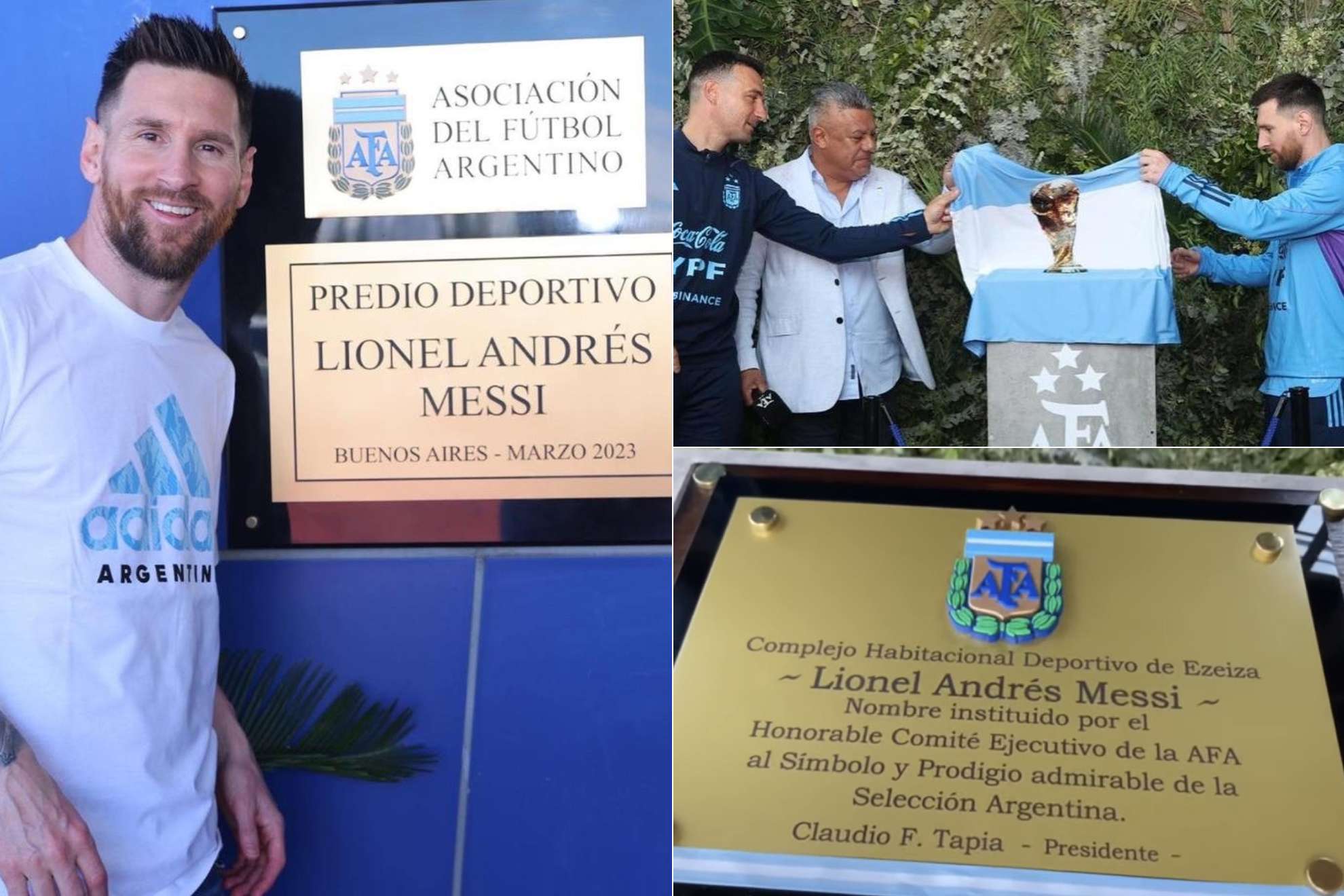 Messi da nombre al complejo deportivo Ezeiza de la selección argentina