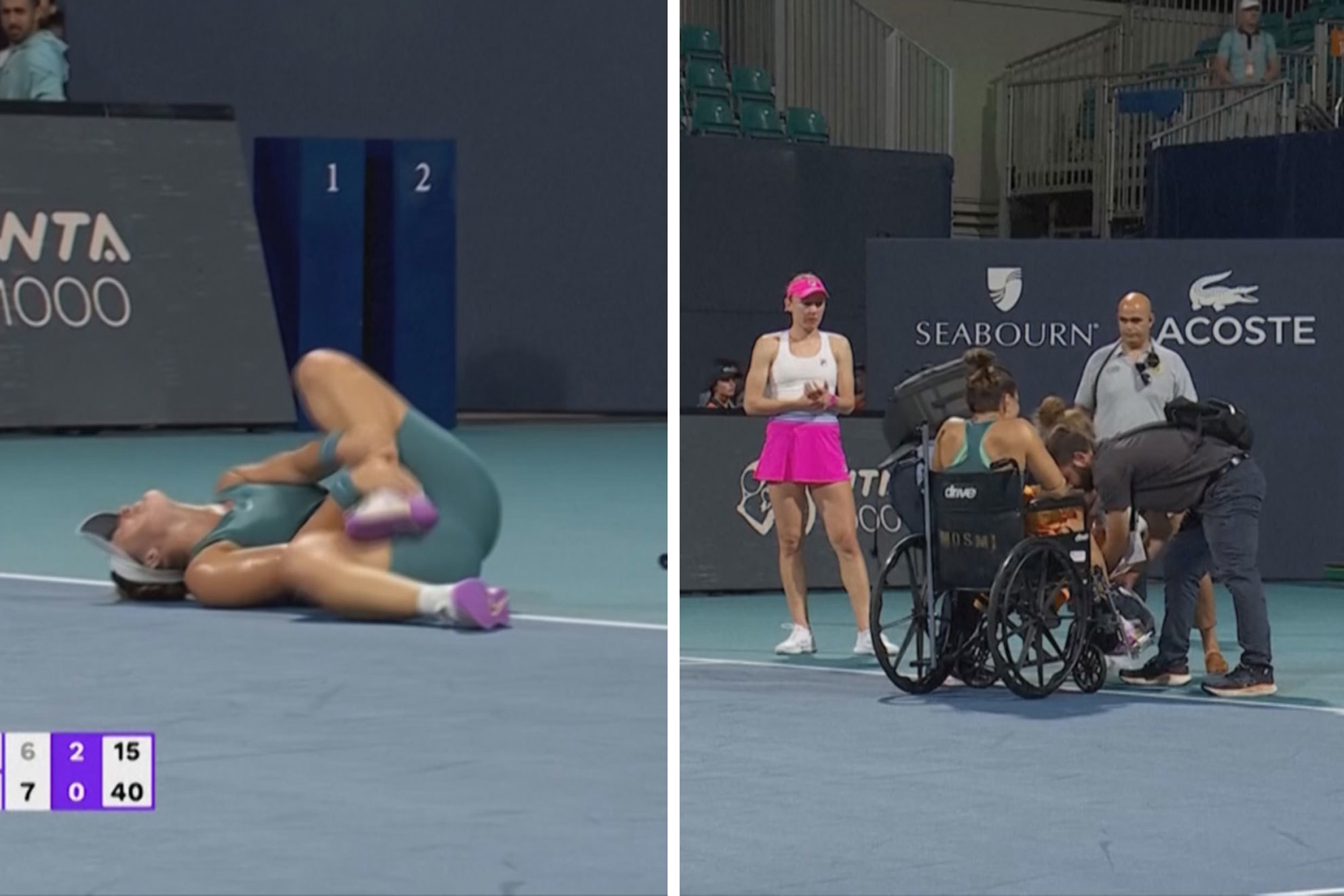 Los desgarradores gritos de Bianca Andreescu tras su lesión: ¡Nunca he sentido un dolor igual!