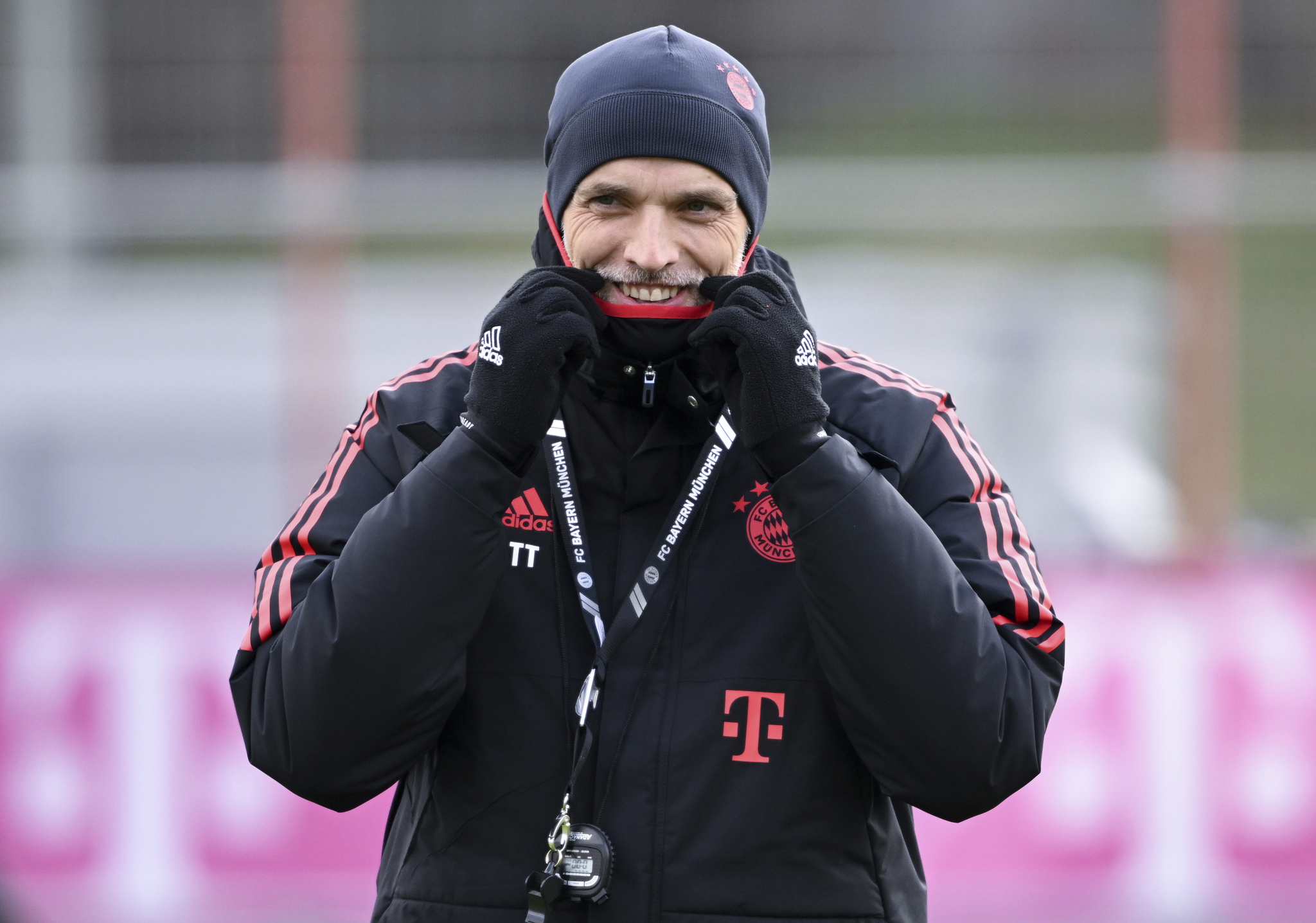 Tuchel, en un entrenamiento con el Bayern.