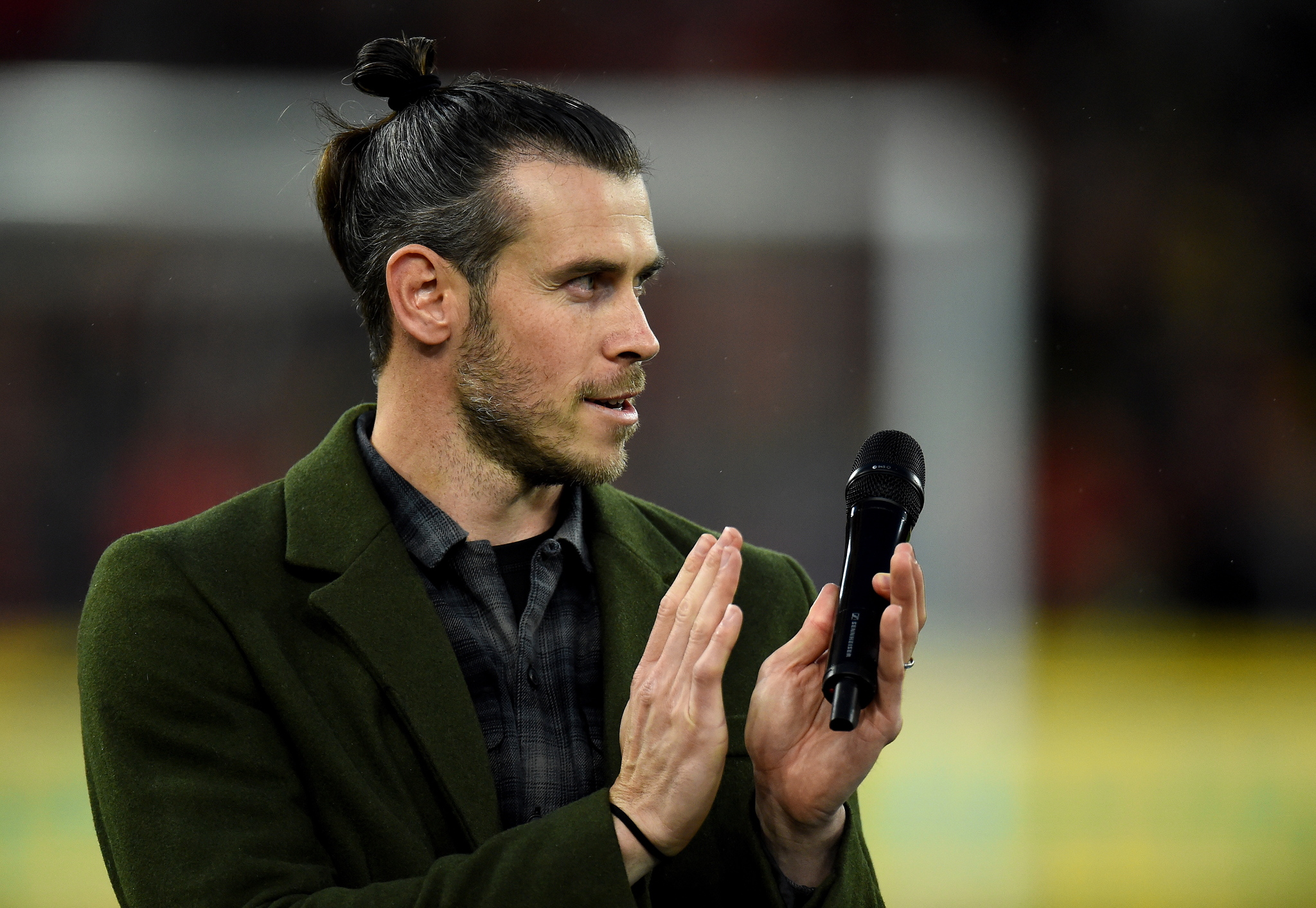 Gareth Bale, en el homenaje que le brindó Gales.