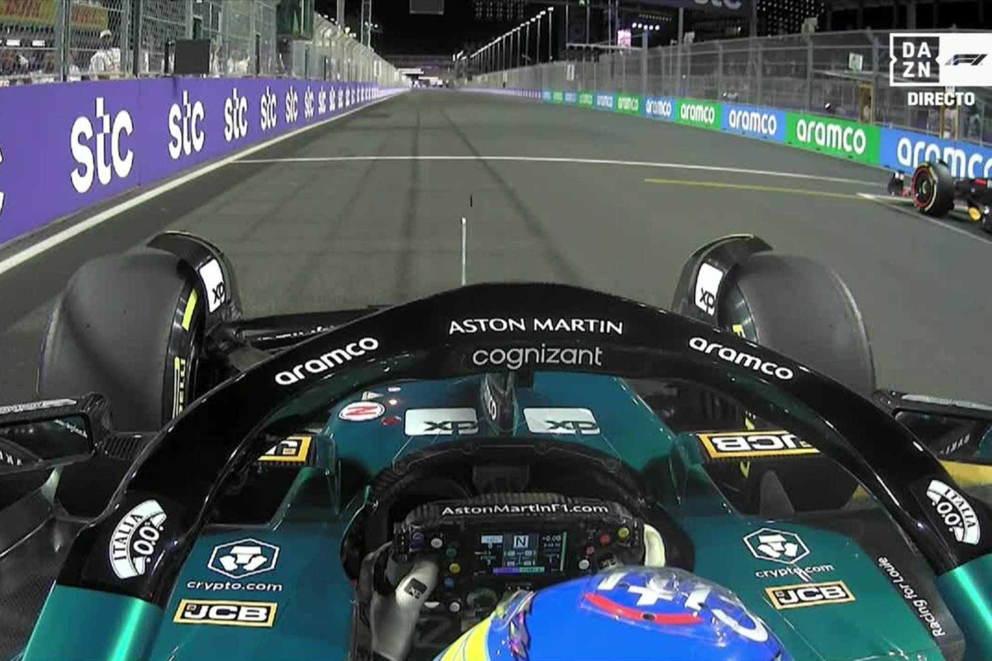 La posición del Aston Martin de Alonso que dio motivo a su sanción.