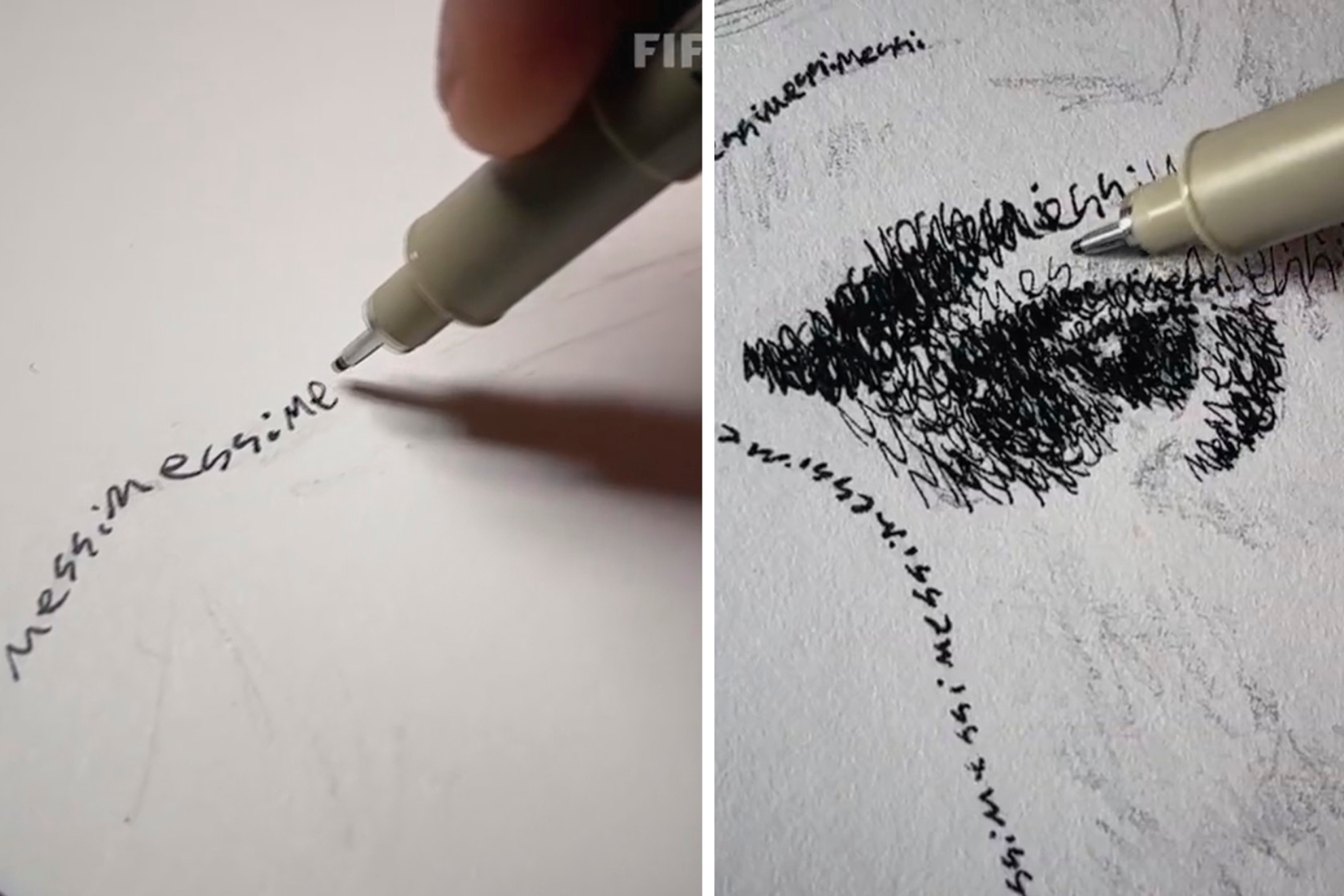 Un Messi hecho con la palabra 'Messi': ¡puro arte!