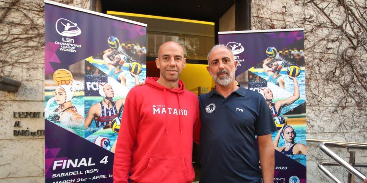 Dani Ballart y David Palma, entrenadores del Matar y del Sabadell.