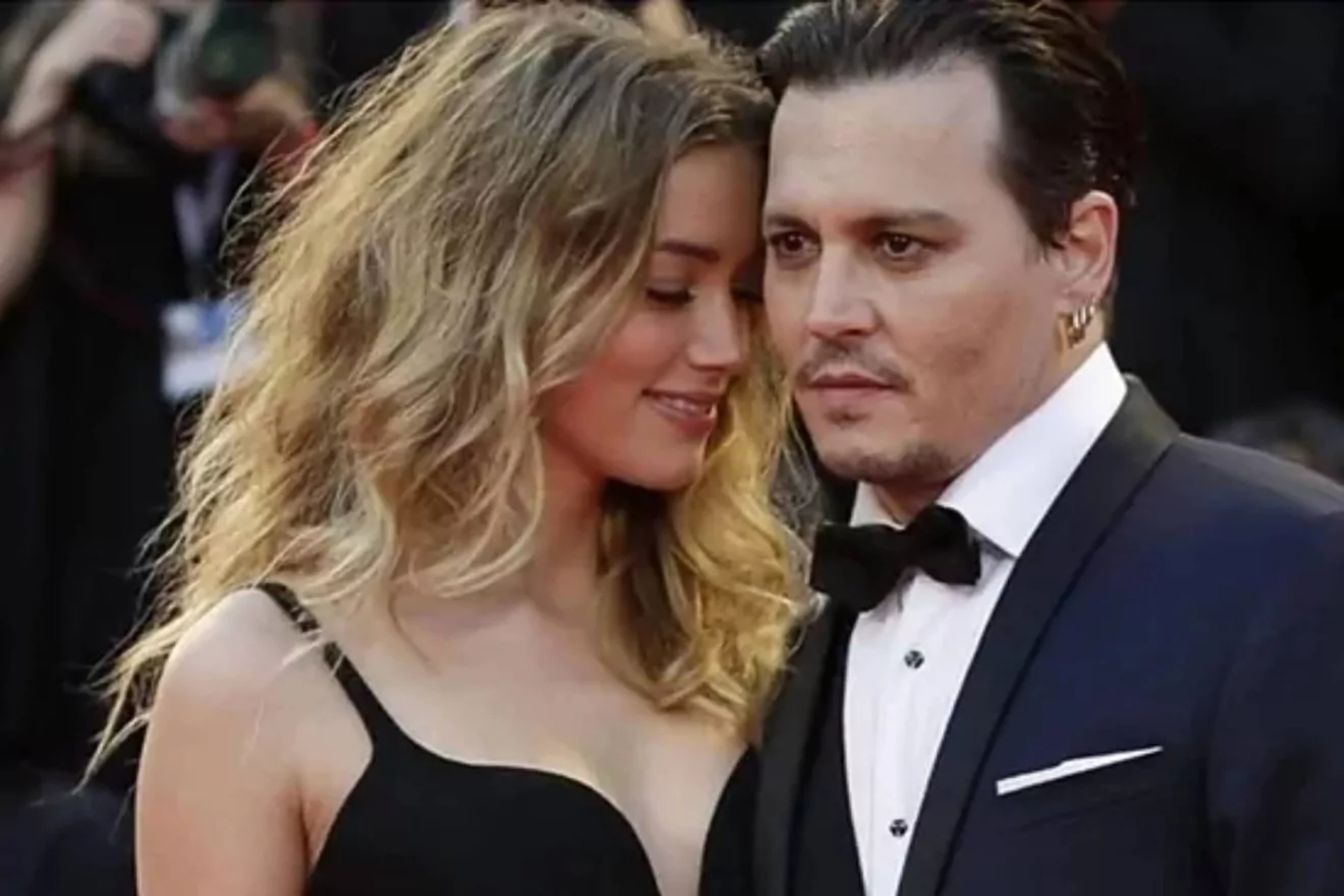 Johnny Depp and Amber Heard when they were married.