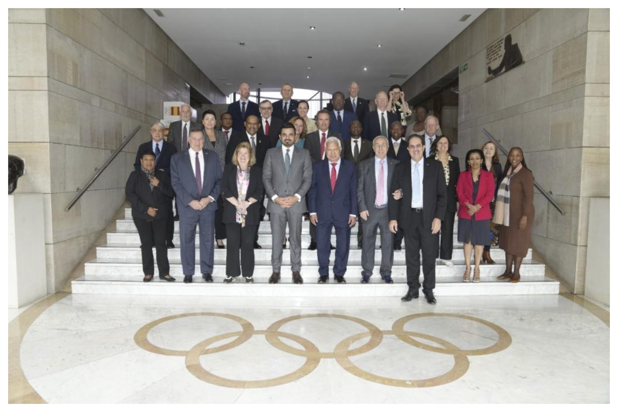 La directiva de ANOC en el Comité Olímpico Español.
