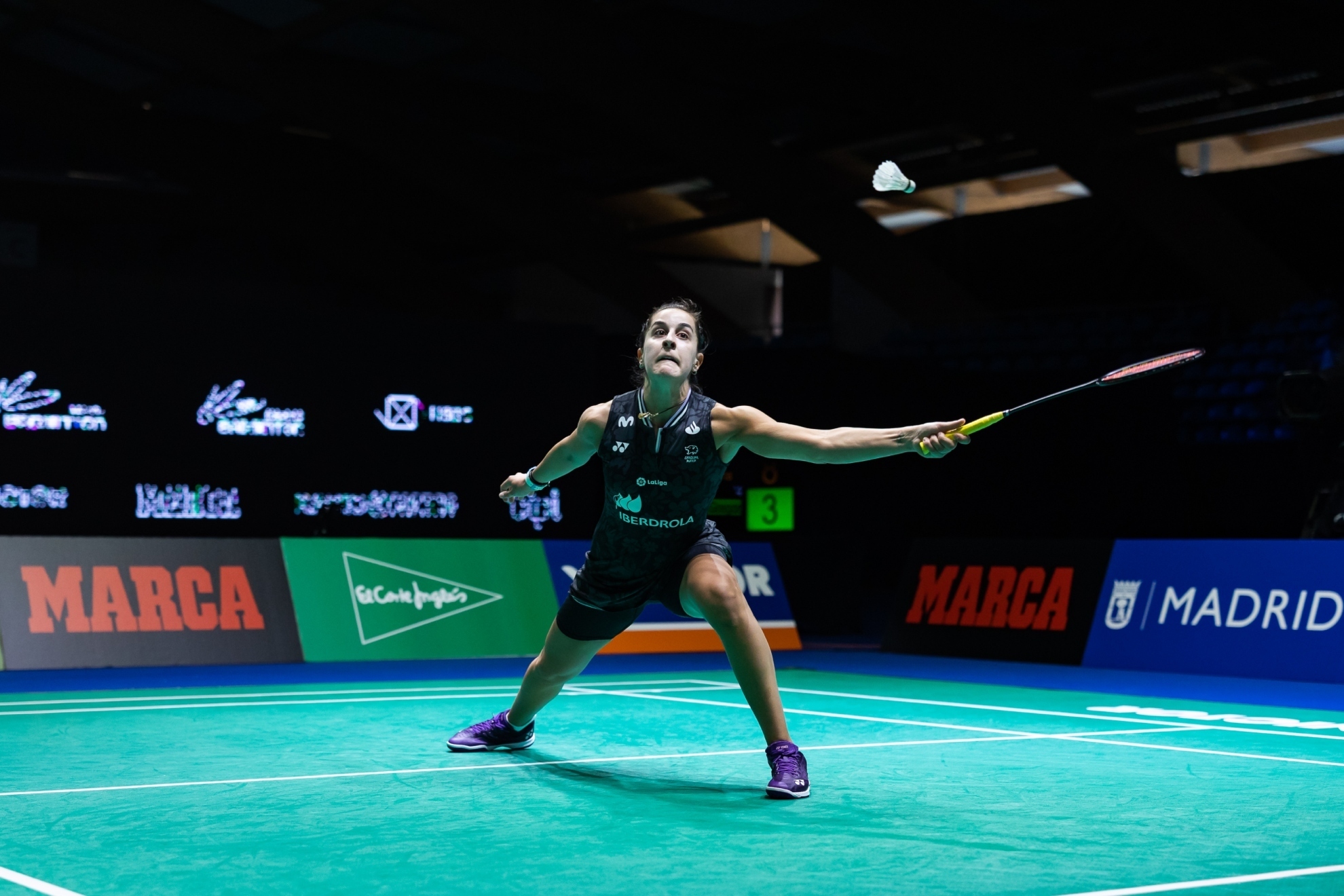 Carolina Marín, en la semifinal del Madrid Spain Masters.