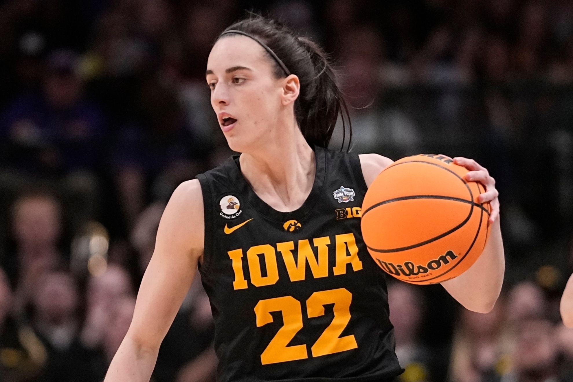 Iowa's Caitlin Clark during the second half of an NCAA Women's Final Four semifinals