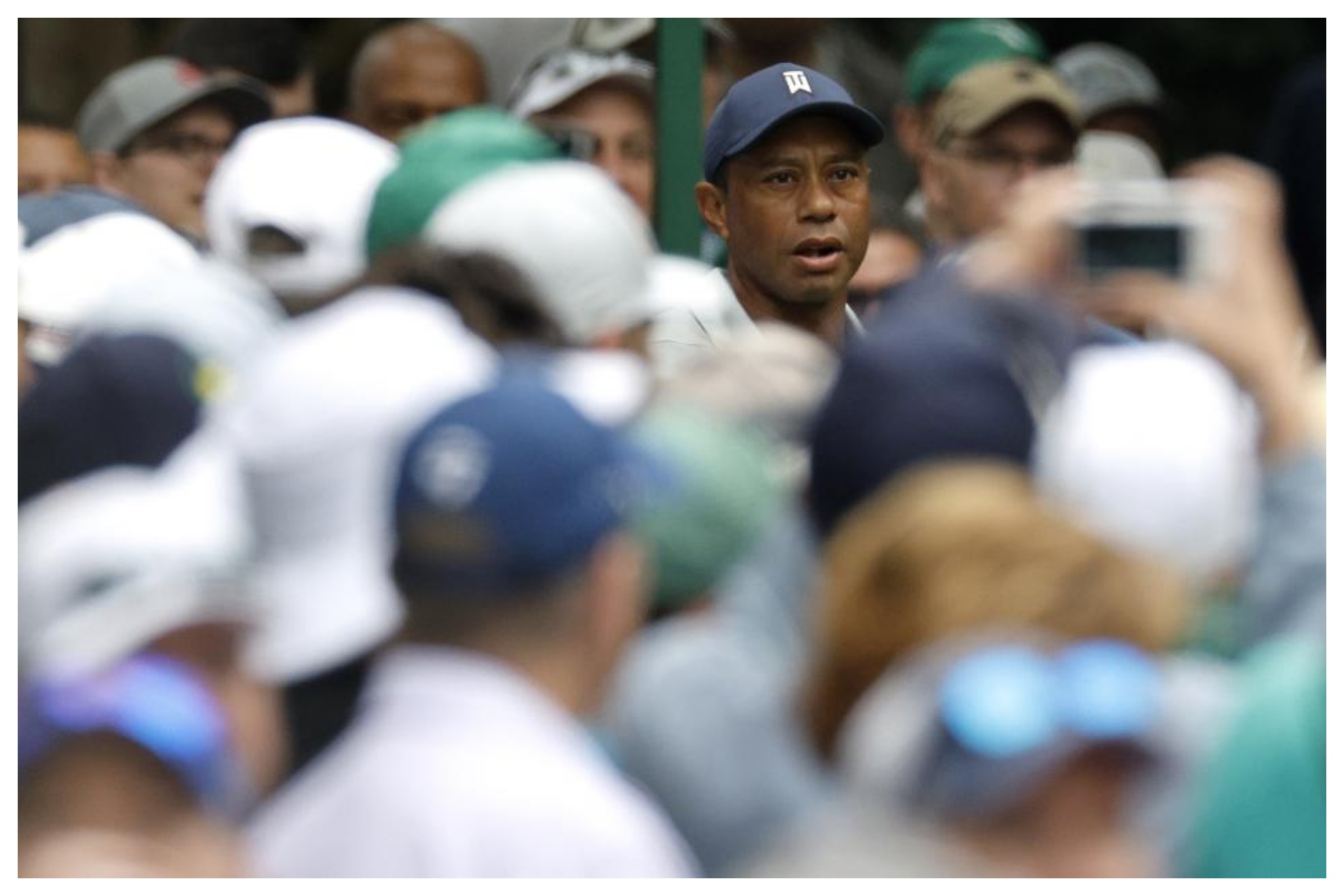 Tiger Woods, durante el entrenamiento del martes