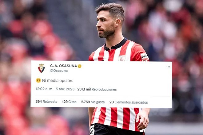 Tremendo 'zasca' de Osasuna a Yeray tras eliminar al Athletic: "Ni media opcin"