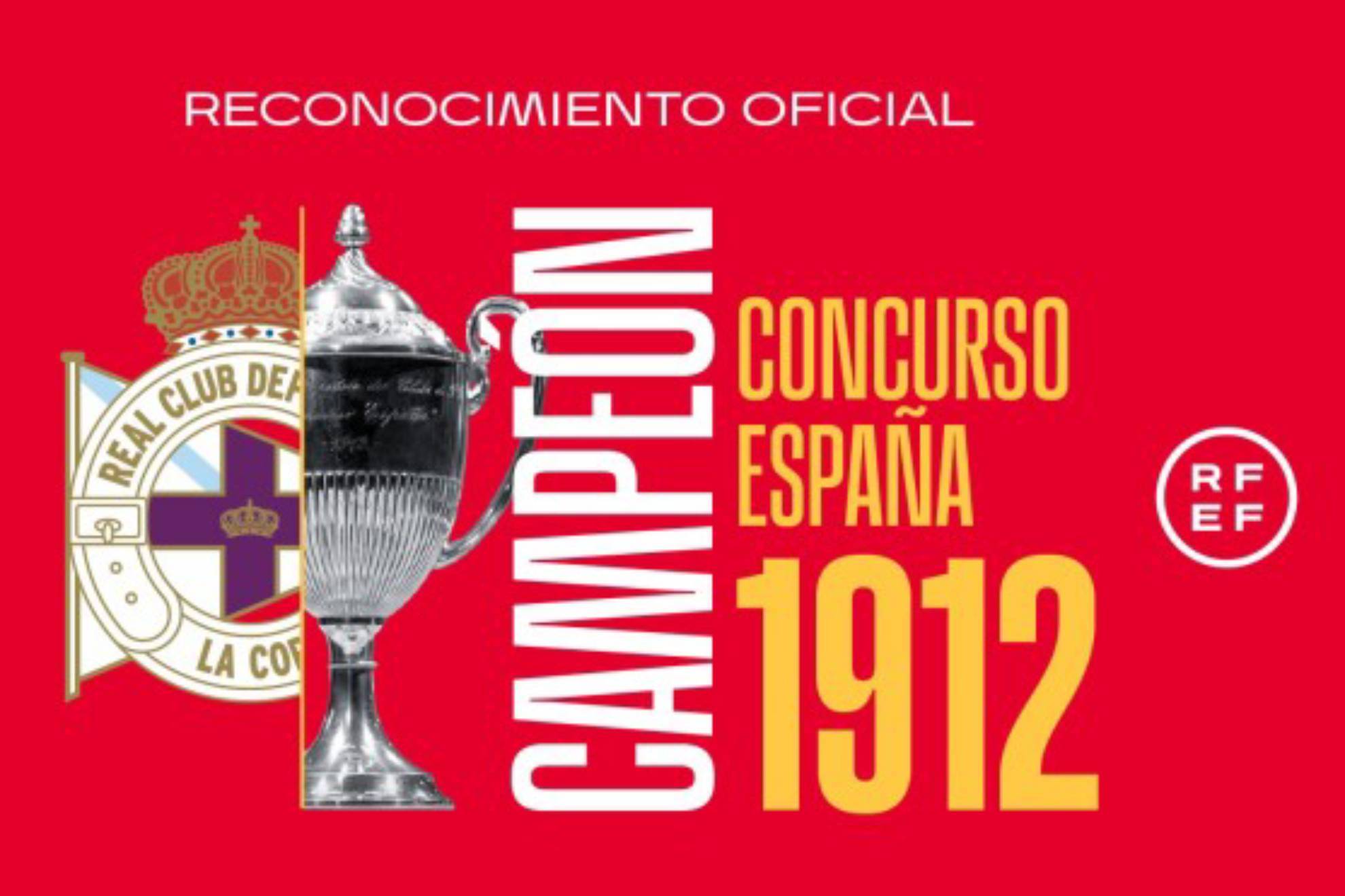 La RFEF entrega de la Copa España de 1912 al Deportivo