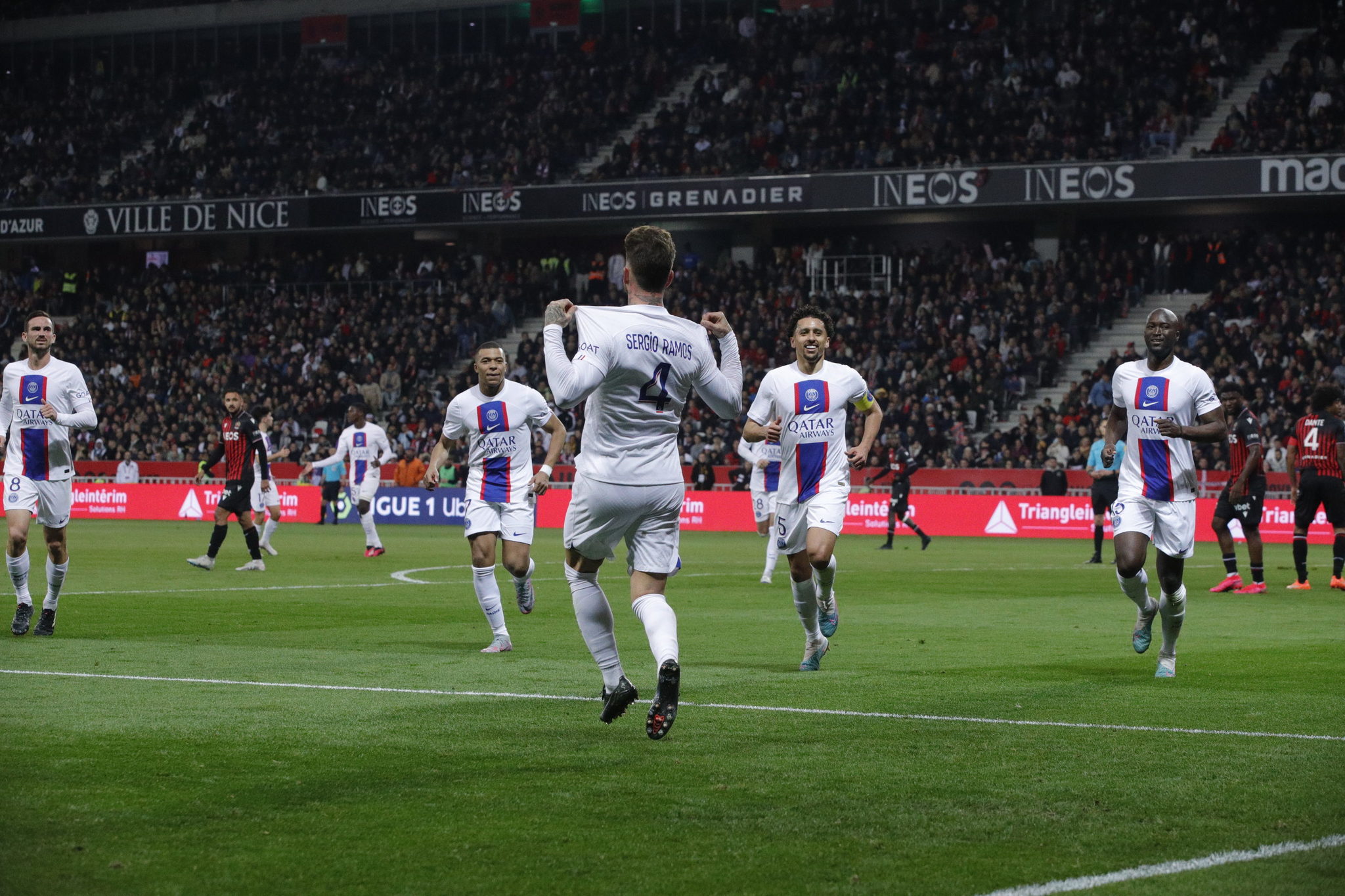 Sergio Ramos, celebrando su gol