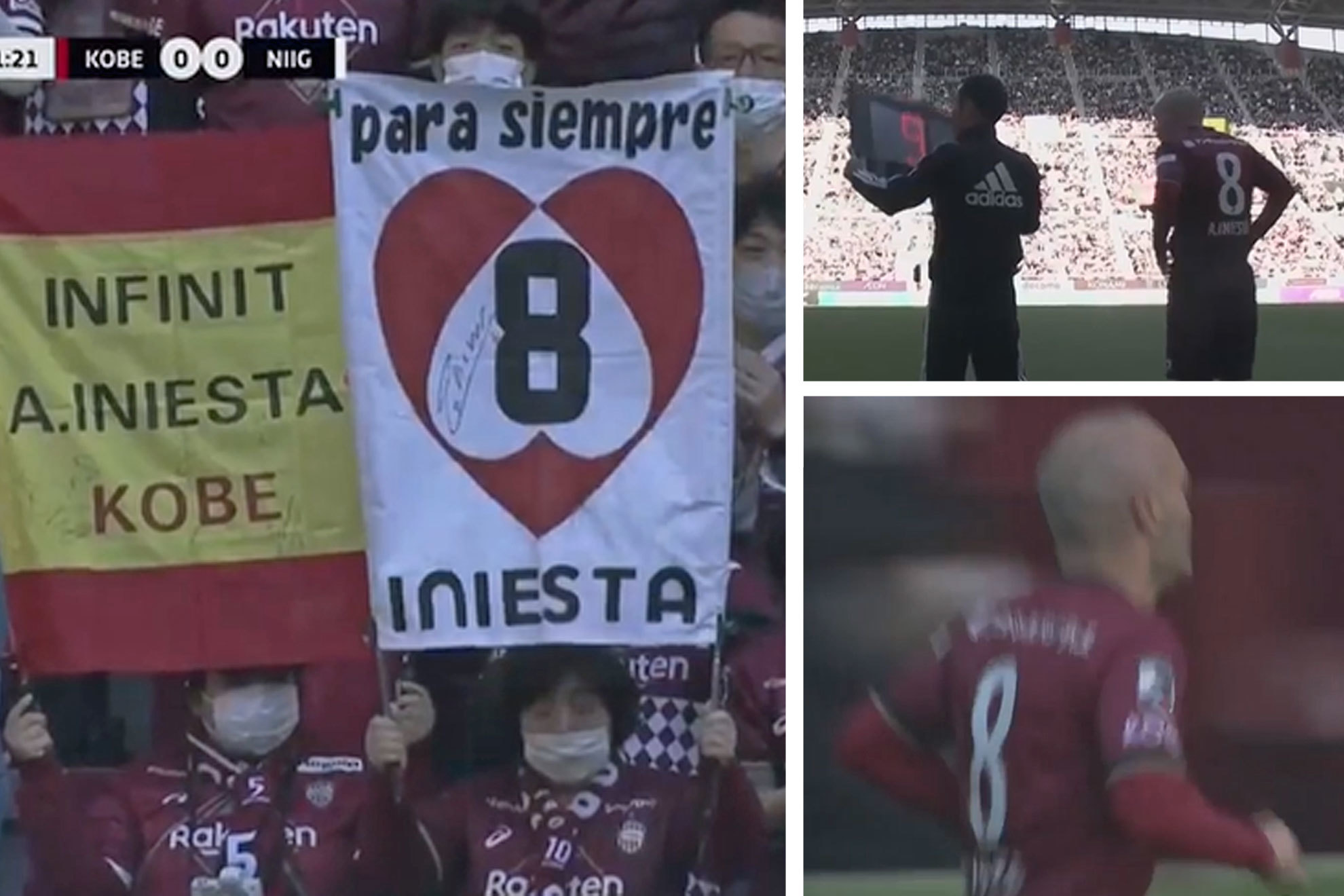 Iniesta vuelve a jugar en liga tras cinco meses y se lleva una ovación de héroe