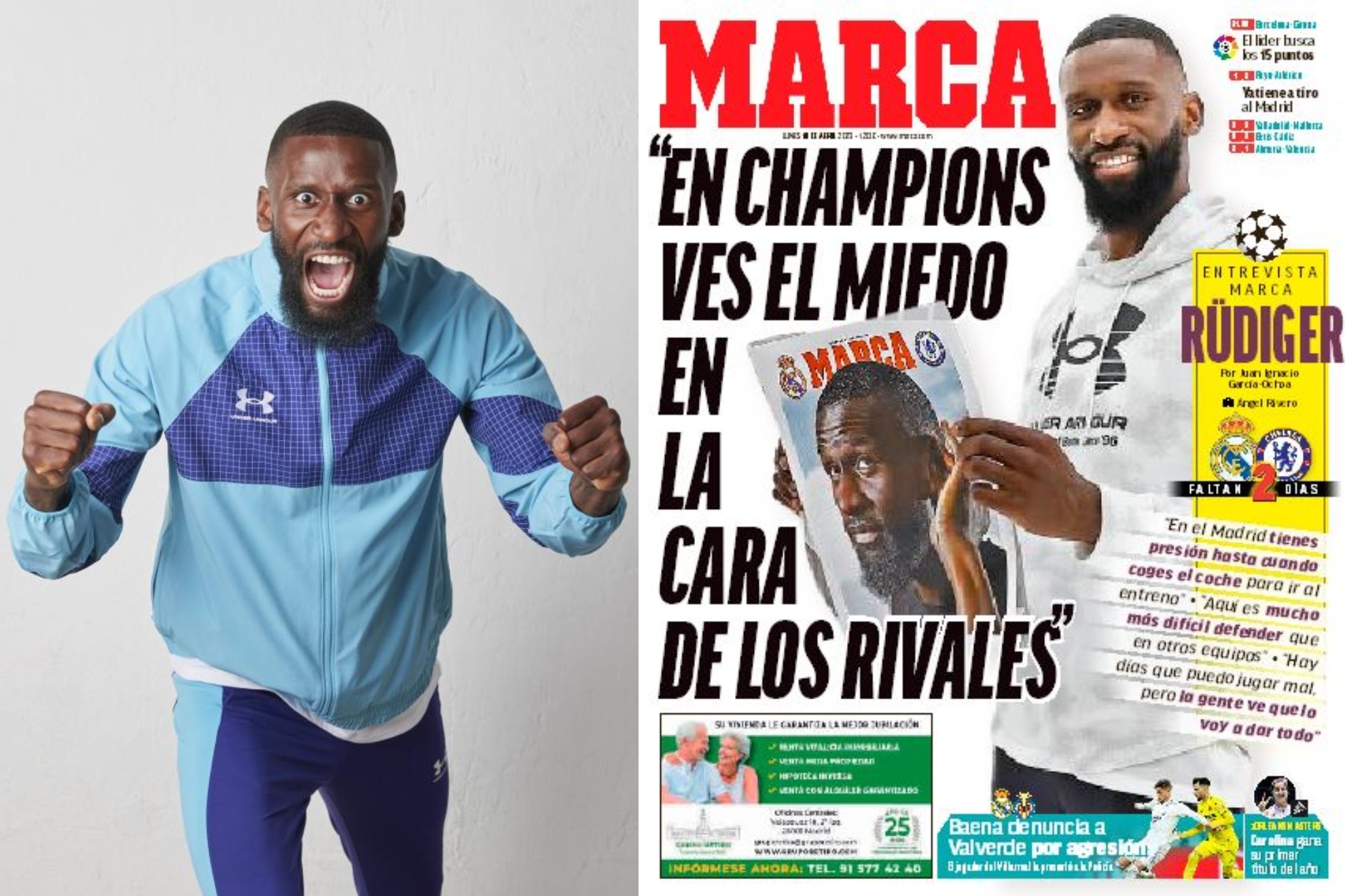 Entrevista MARCA con Rdiger: "En Champions ves el miedo en la cara de los rivales"