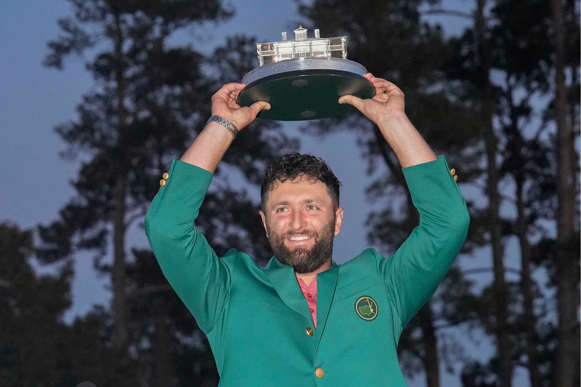 Jon Rahm celebrates his victory at the Masters 2023 at Augusta after a fantastic 4th day.