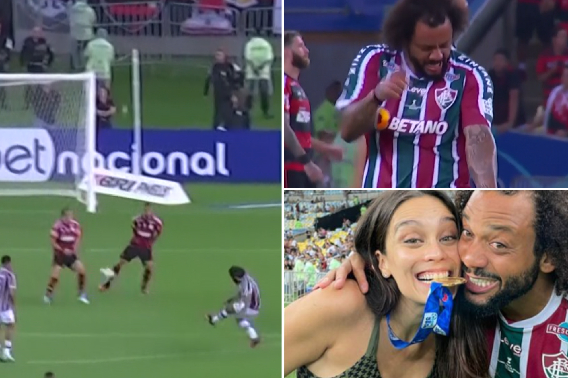 El golazo de Marcelo en Maracan�: gesto de rabia y primer t�tulo con el Fluminense