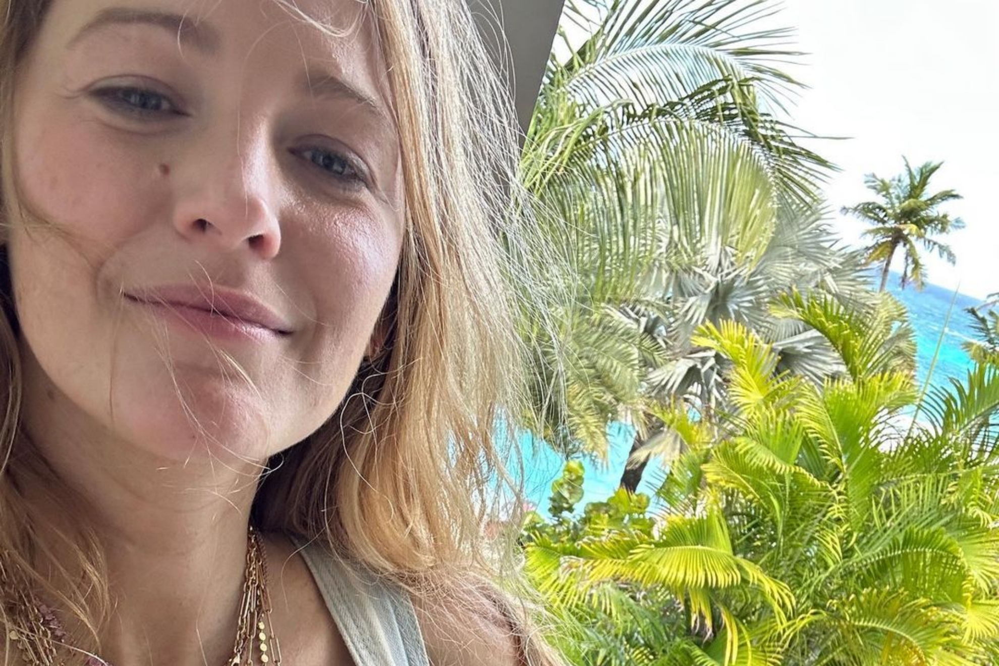 Blake Lively looking breathtaking in a bikini two months after giving birth to her fourth child