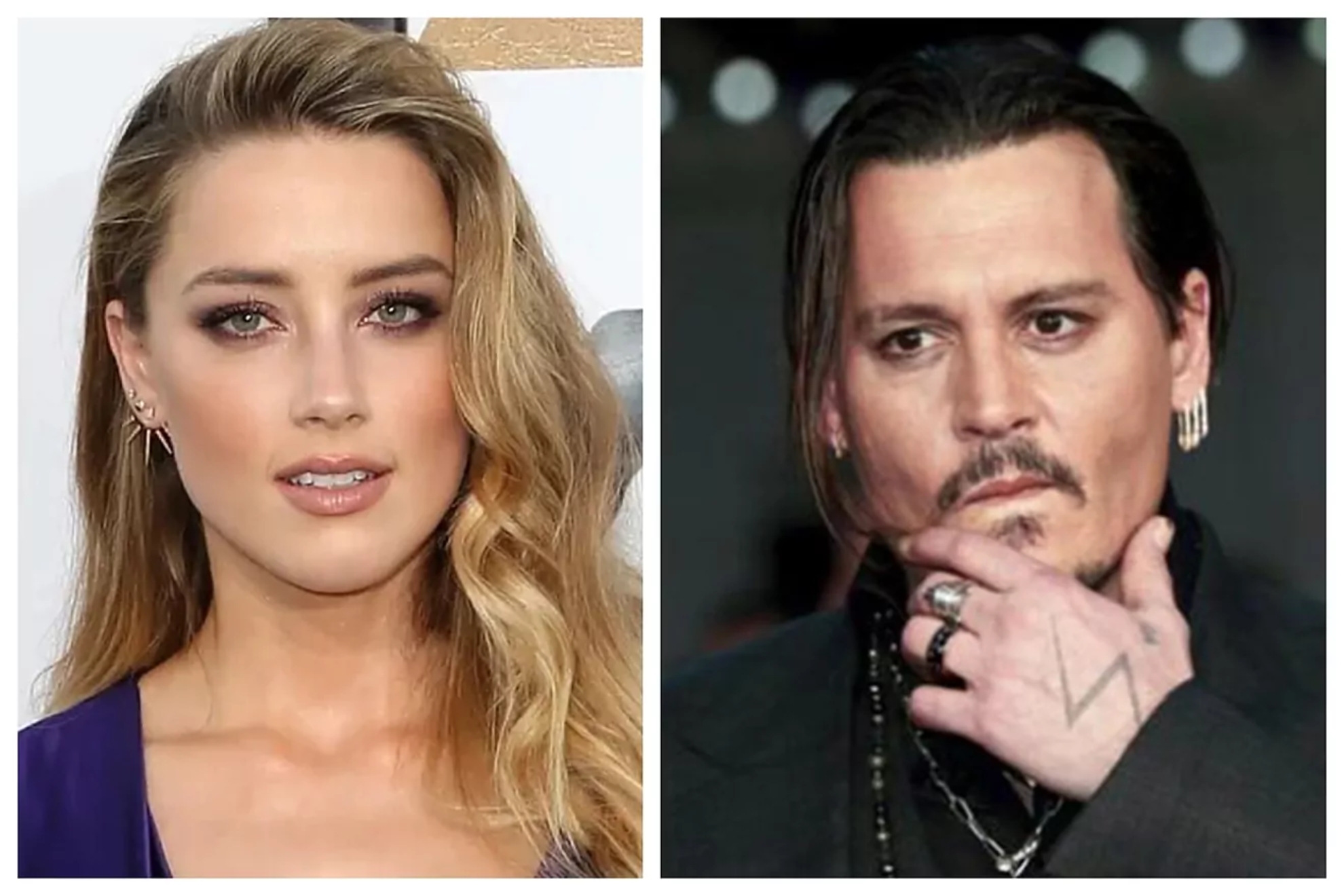 Mashup image of Johnny Depp and Amber Heard