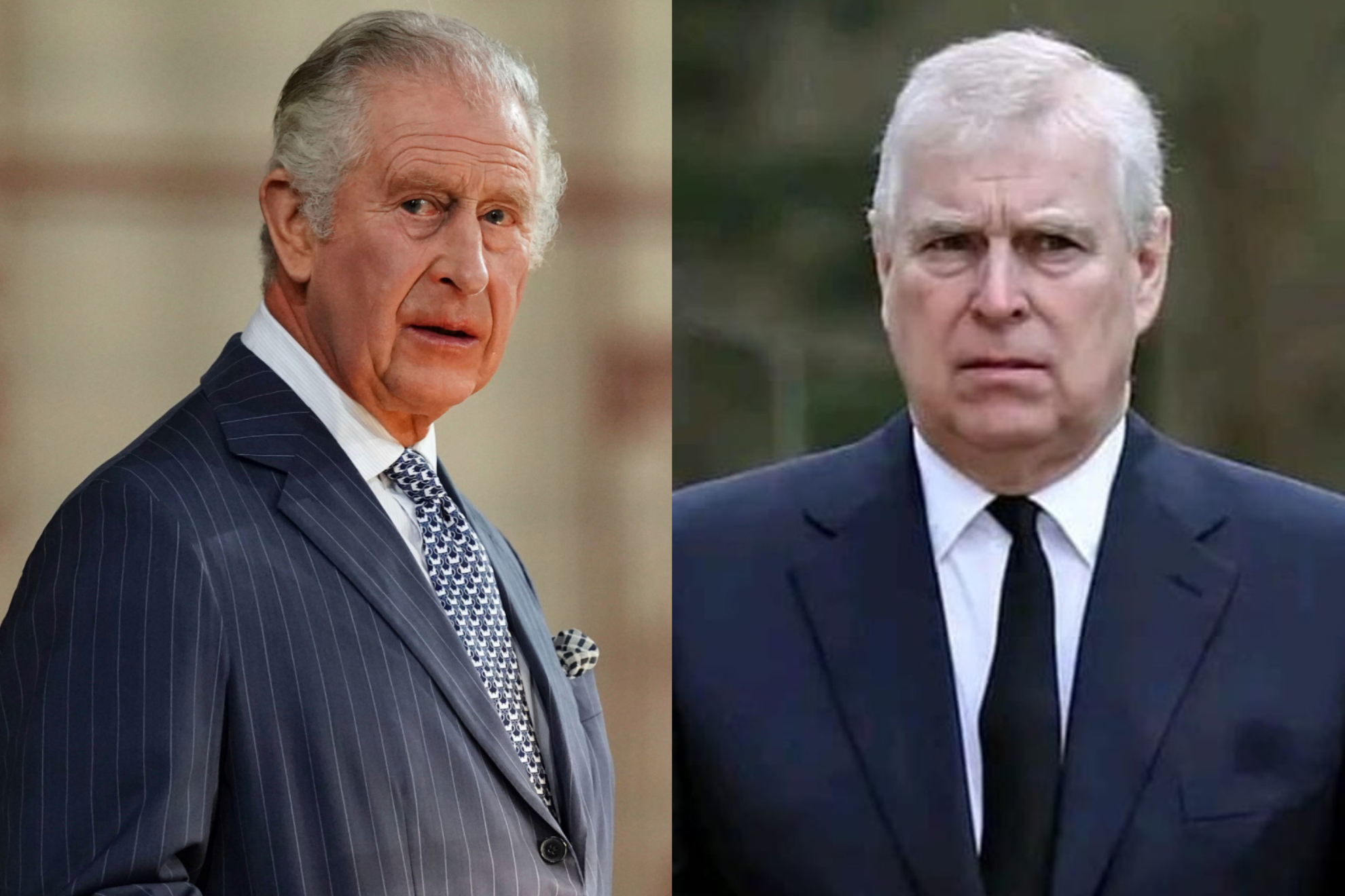 King Charles and his brother, Prince Andrew.