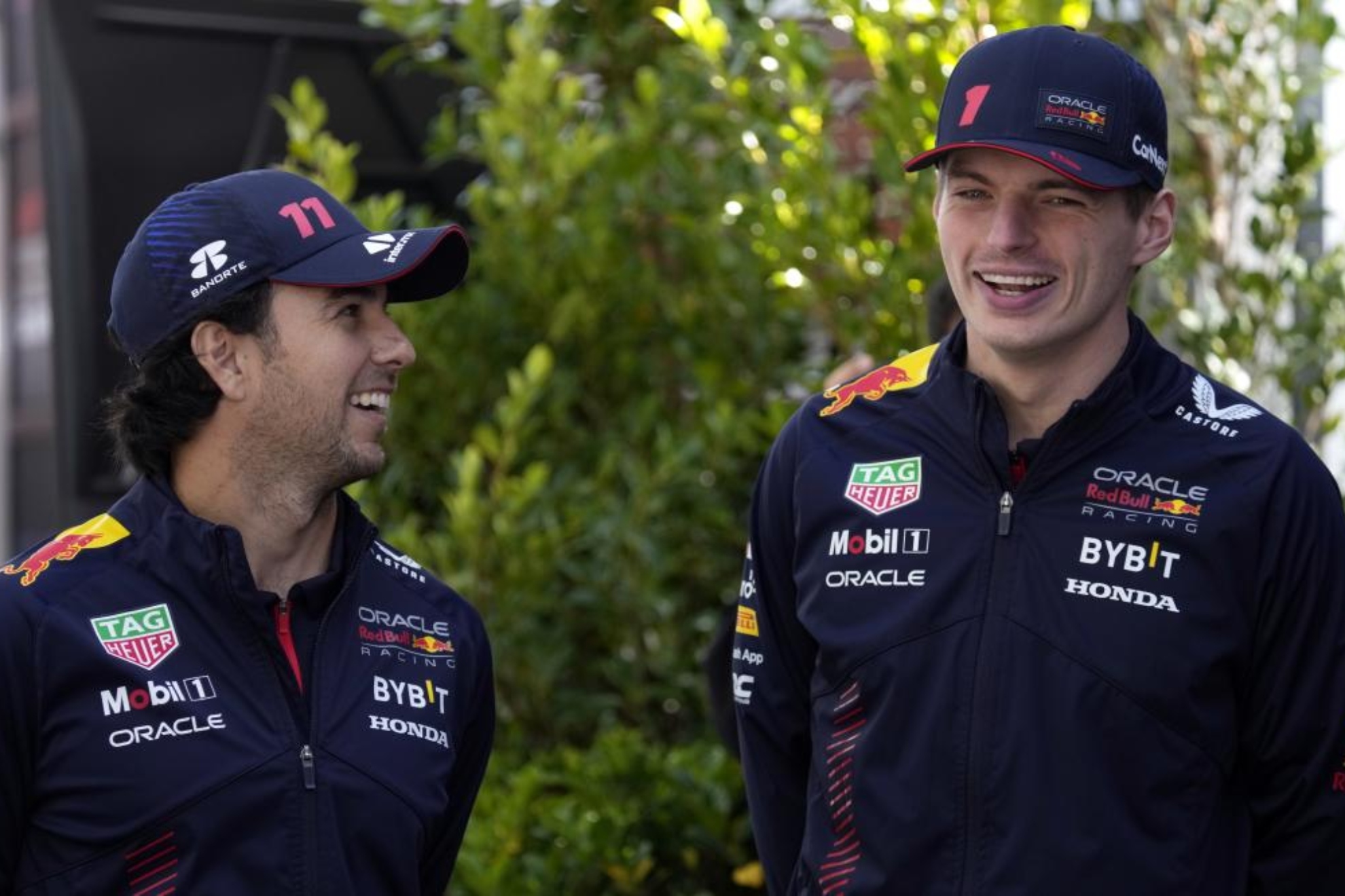 Sergio Checo Pérez y Max Verstappen, en Australia.