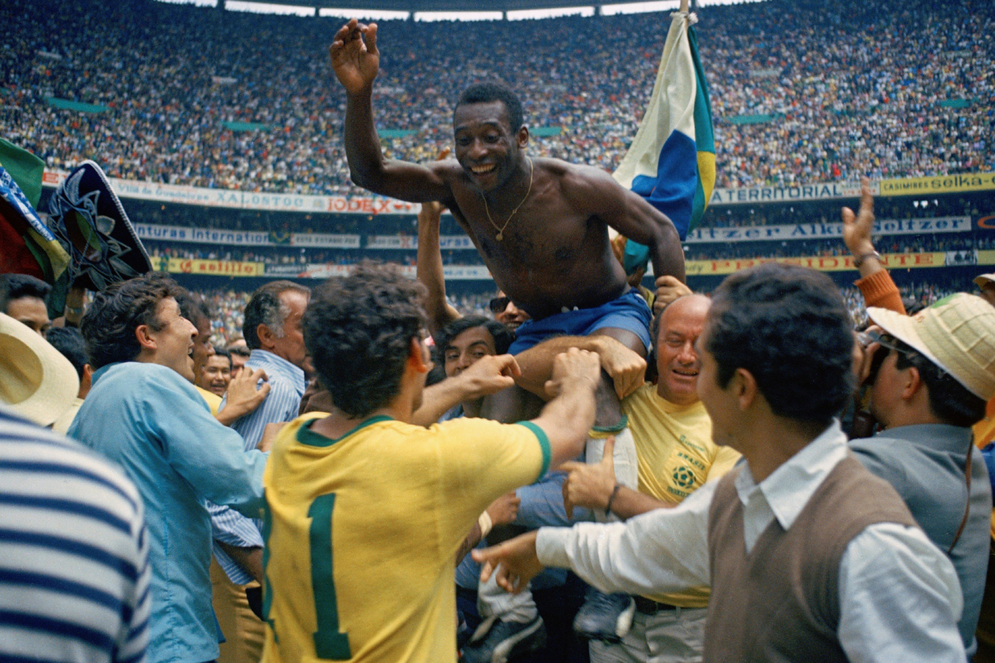 Pel, durante la consecucin del Mundial 1970.