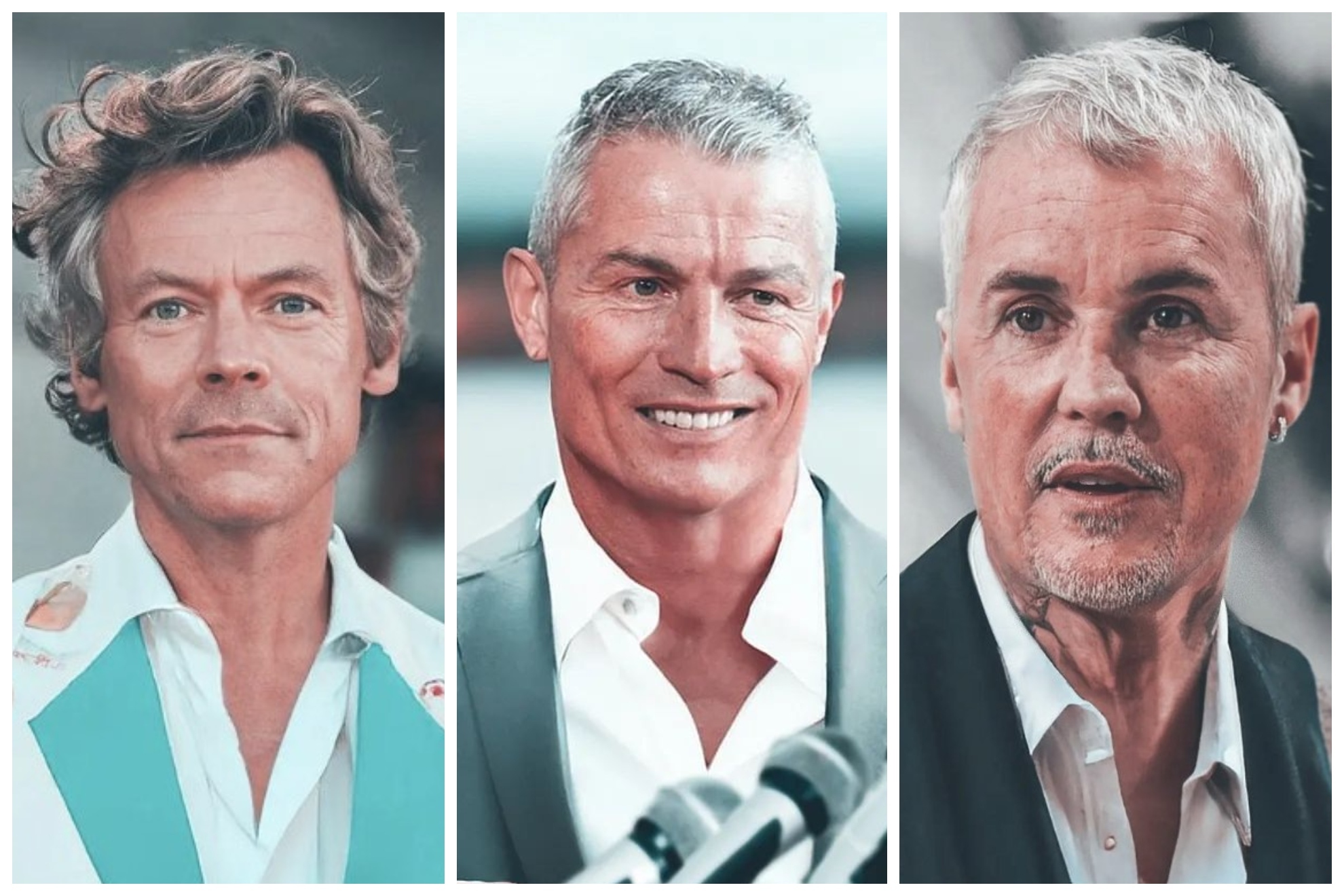 AI artist shows how celebrities will look when theyre old: Dua Lipa, Cristiano Ronaldo, Lionel Messi, Justin Bieber, Harry Styles...