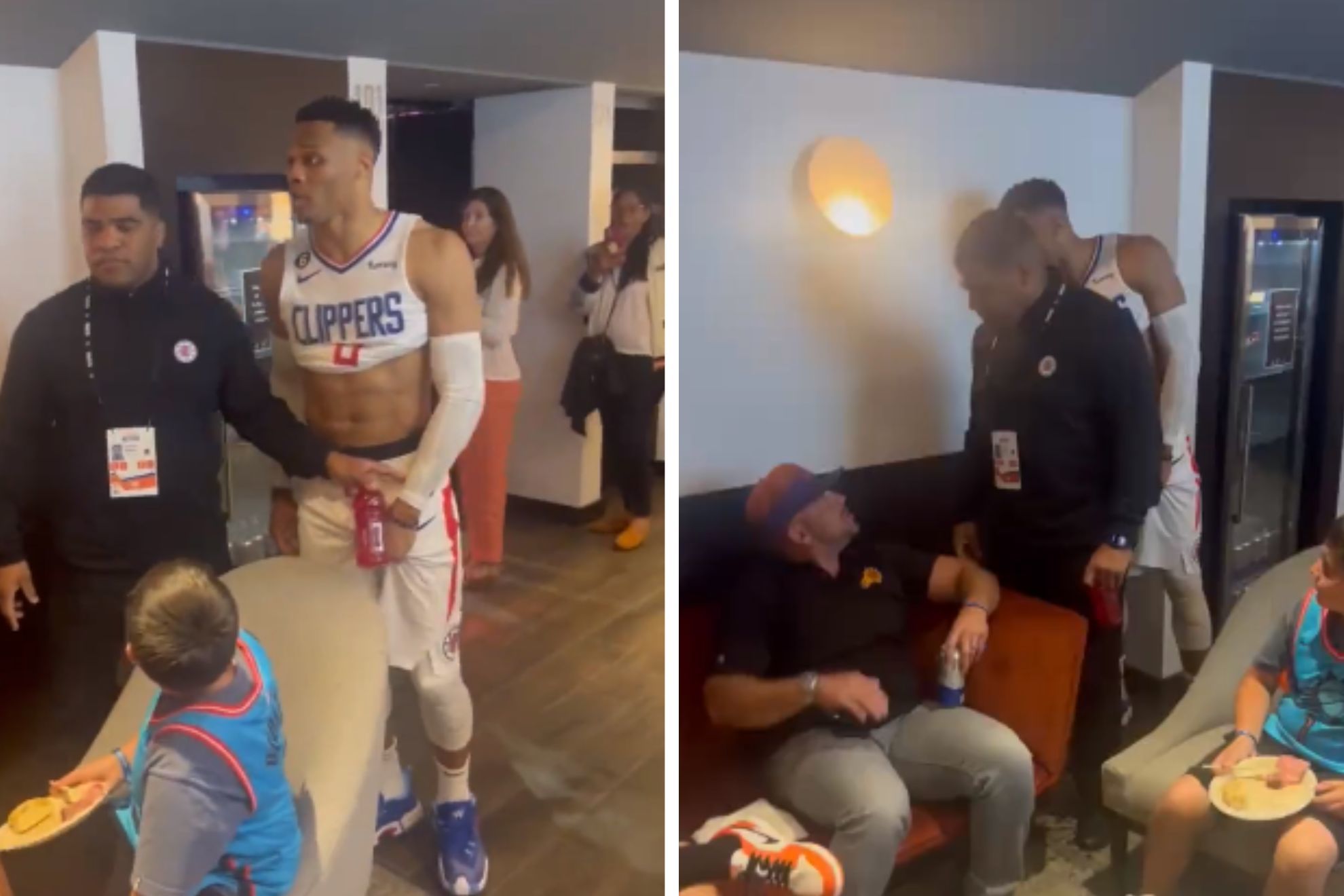 Russell Westbrook squares up to Suns fan in front of child after Clippers win