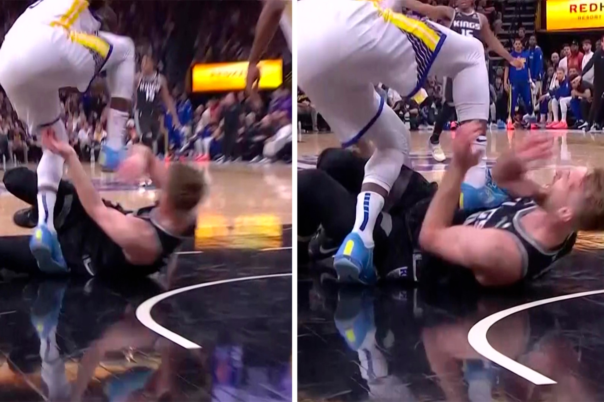 Fiery Warriors: Draymond Green ejected for stomping on Domantas Sabonis