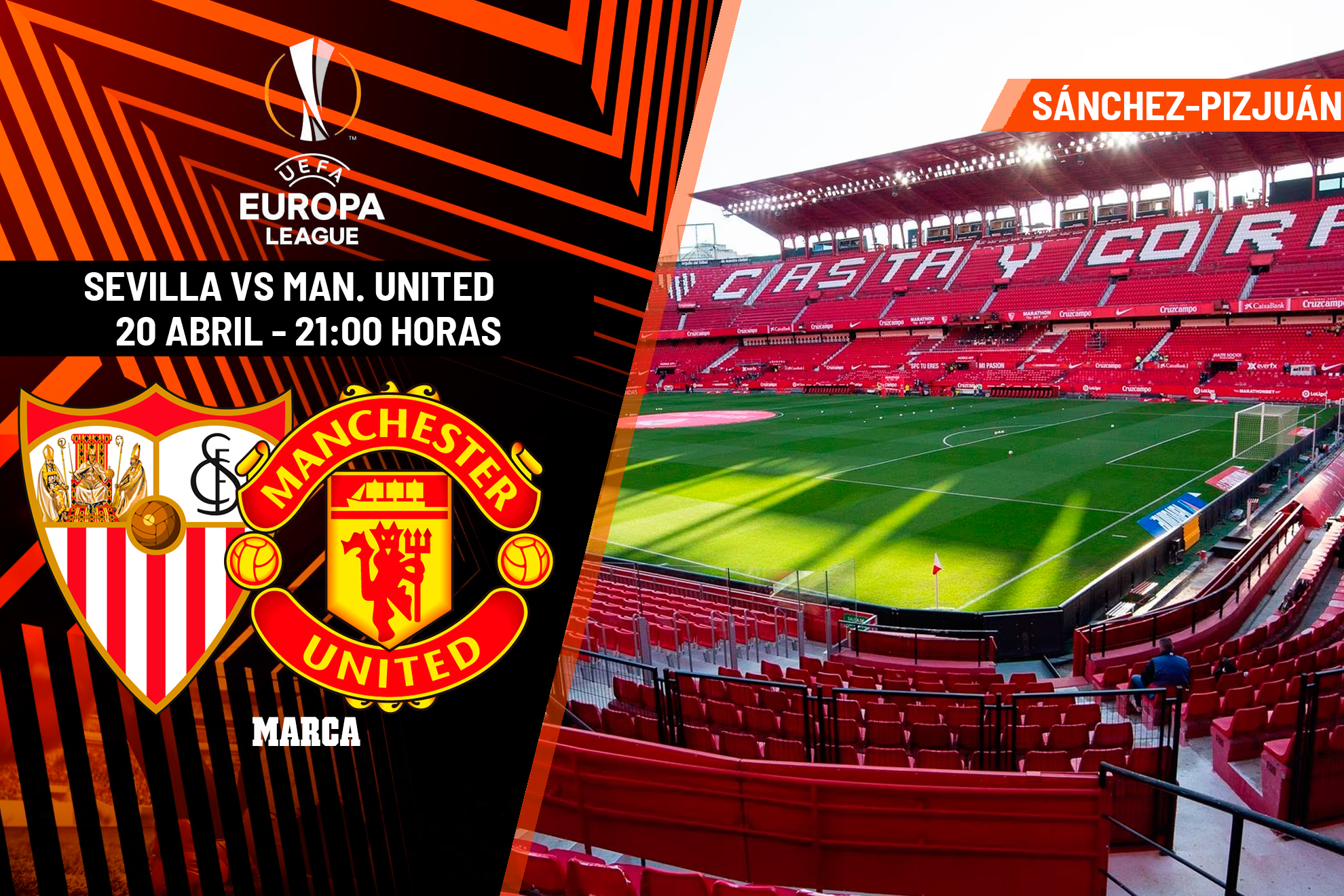 Sevilla - Manchester United: a qu� hora es, canal y d�nde ver hoy en TV los cuartos de Europa League