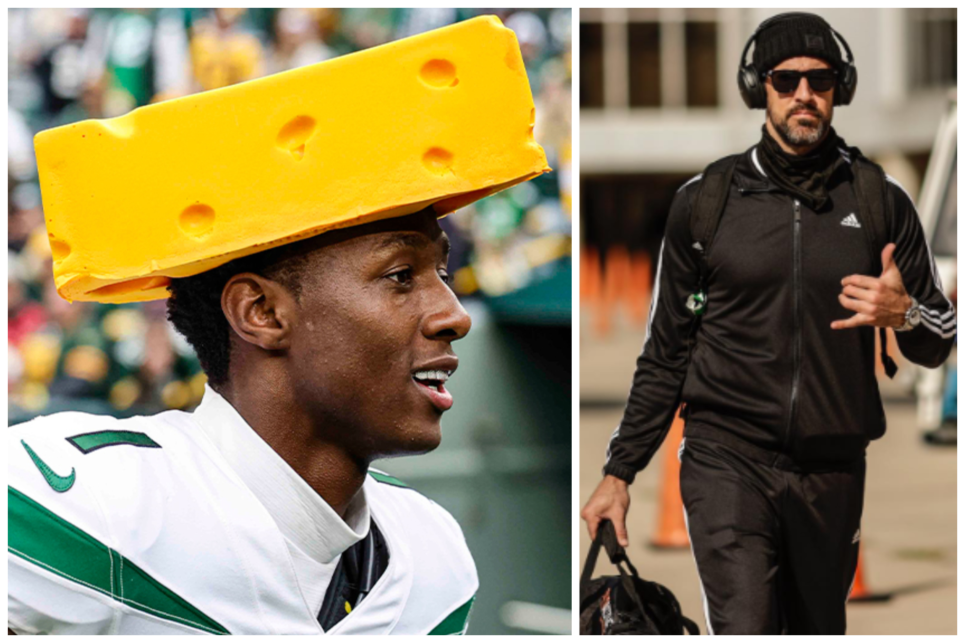 Gardner has since burned the cheesehead.