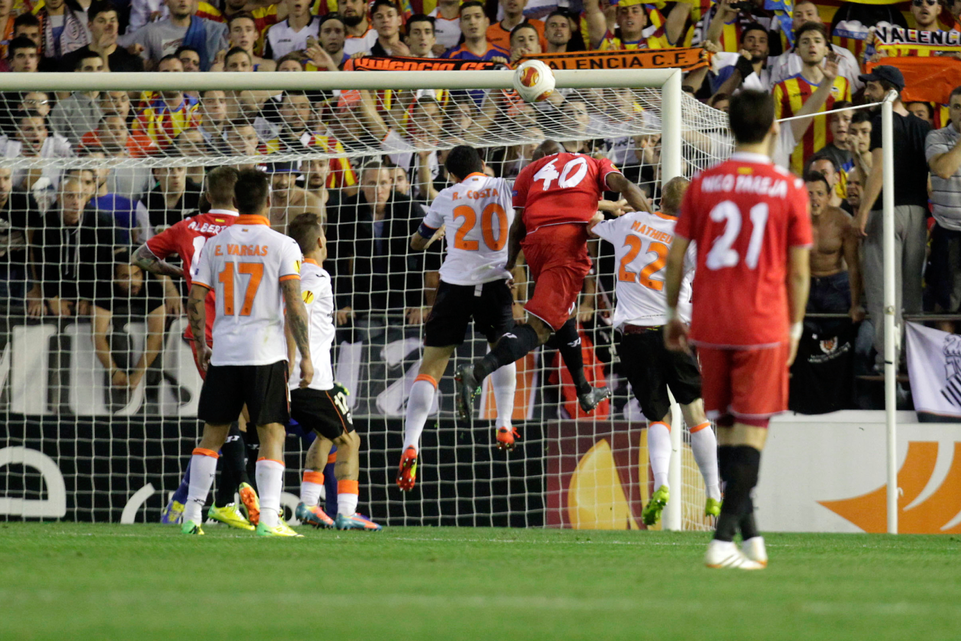 Mbeya goal in Mestalla in the UEL semi-final.
