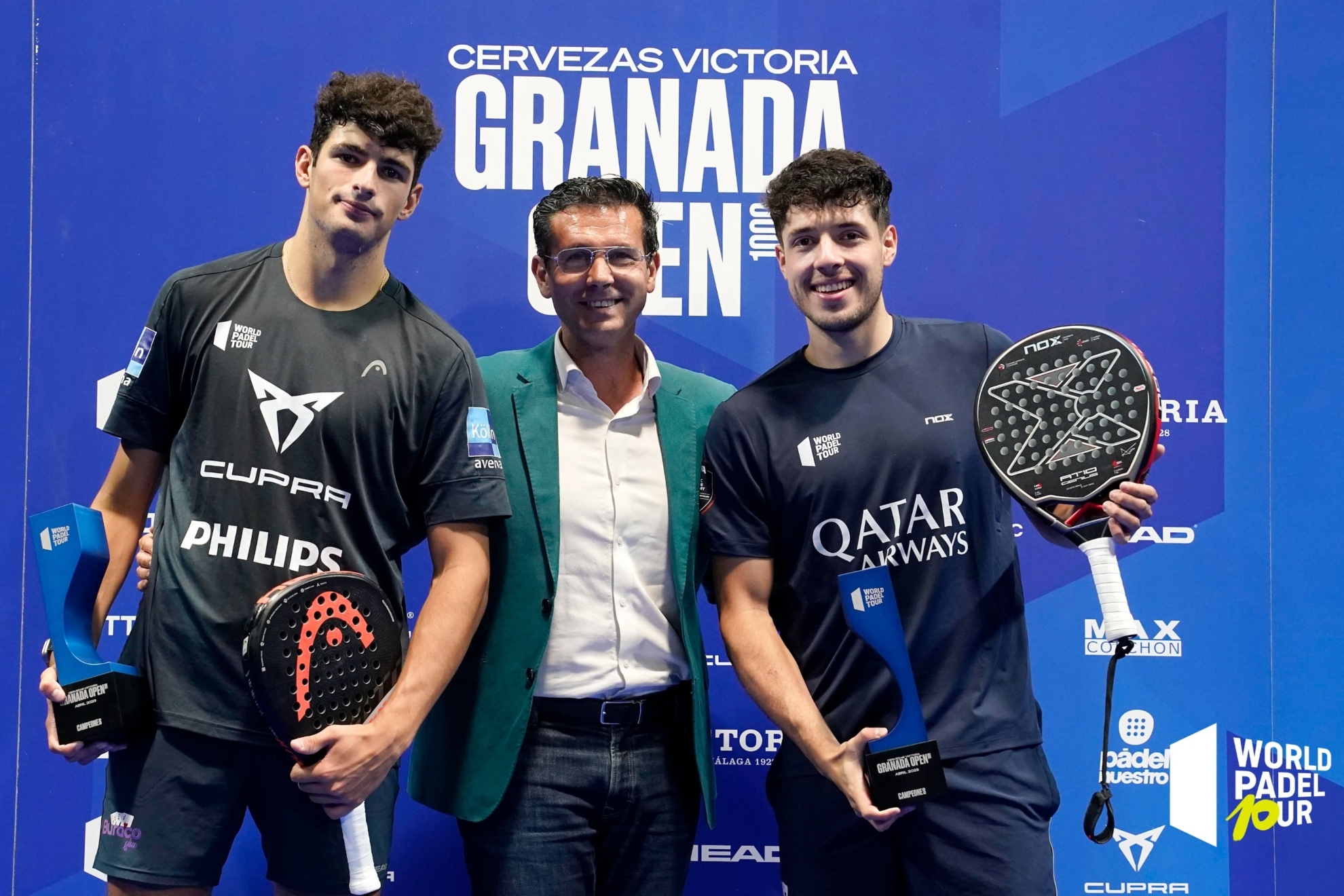 Arturo Coello y Agustín Tapia, ganadores del Open 1.000 de Granada.