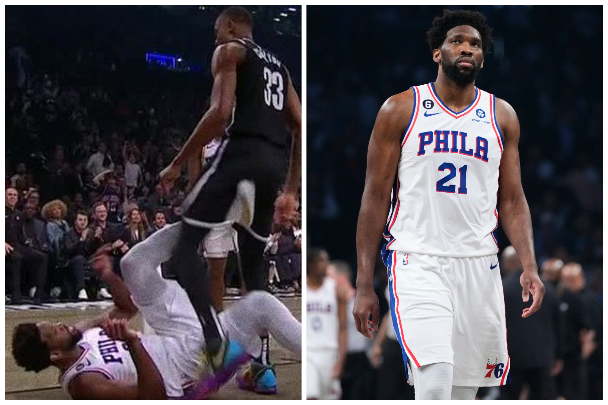 Joel Embiid is in the eye of the storm over his Flagrant 1 foul on Game 3.