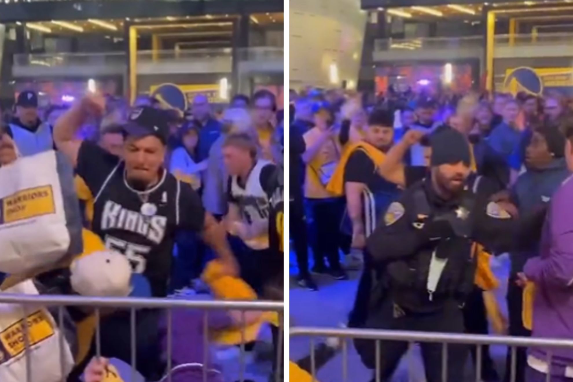 Warriors, Kings fans fight outside Chase Center