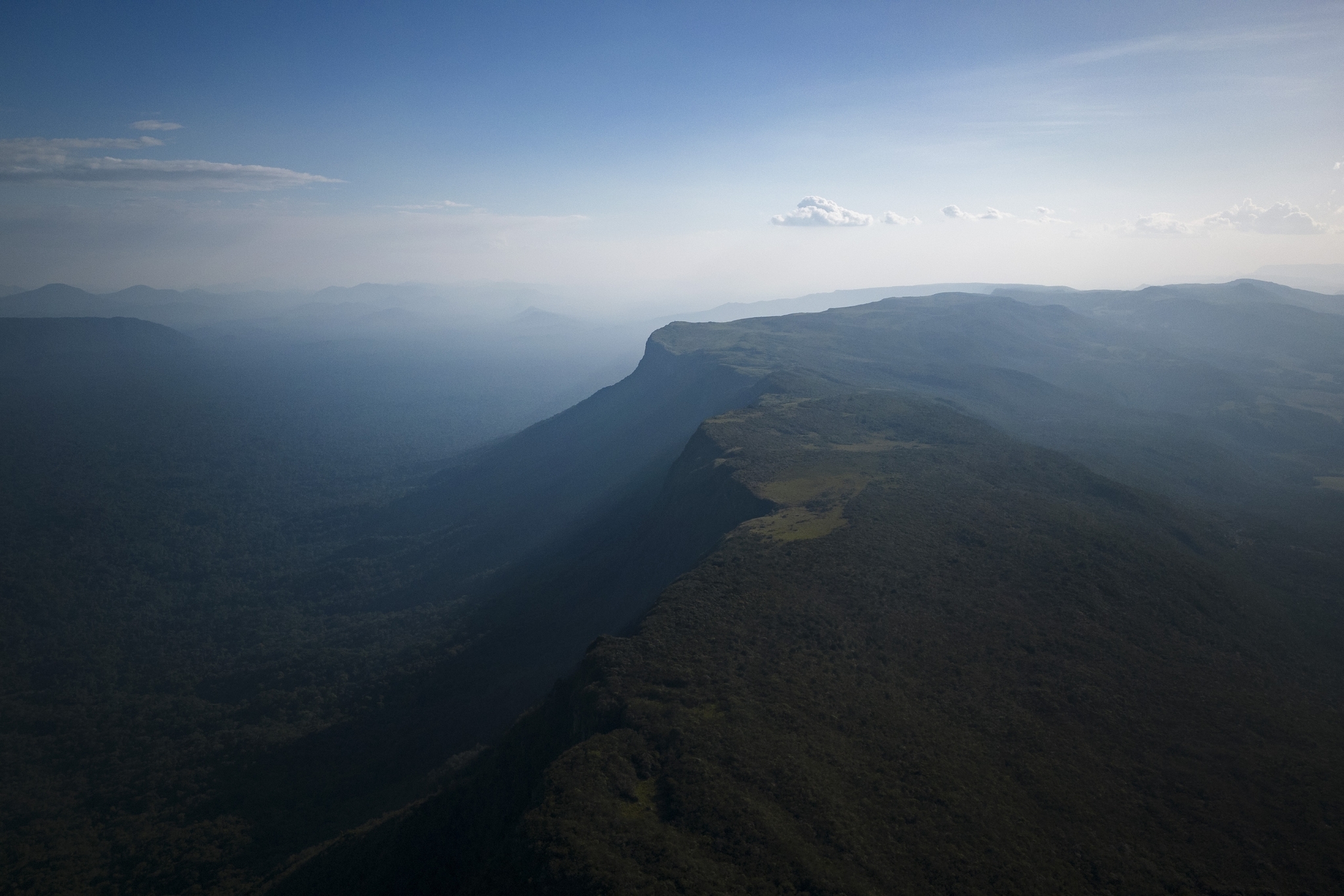Clouds hover over the Woipan Tepuy on Pemon Indigenous territory at the Gran Sabana, Bolivar state, Venezuela.
