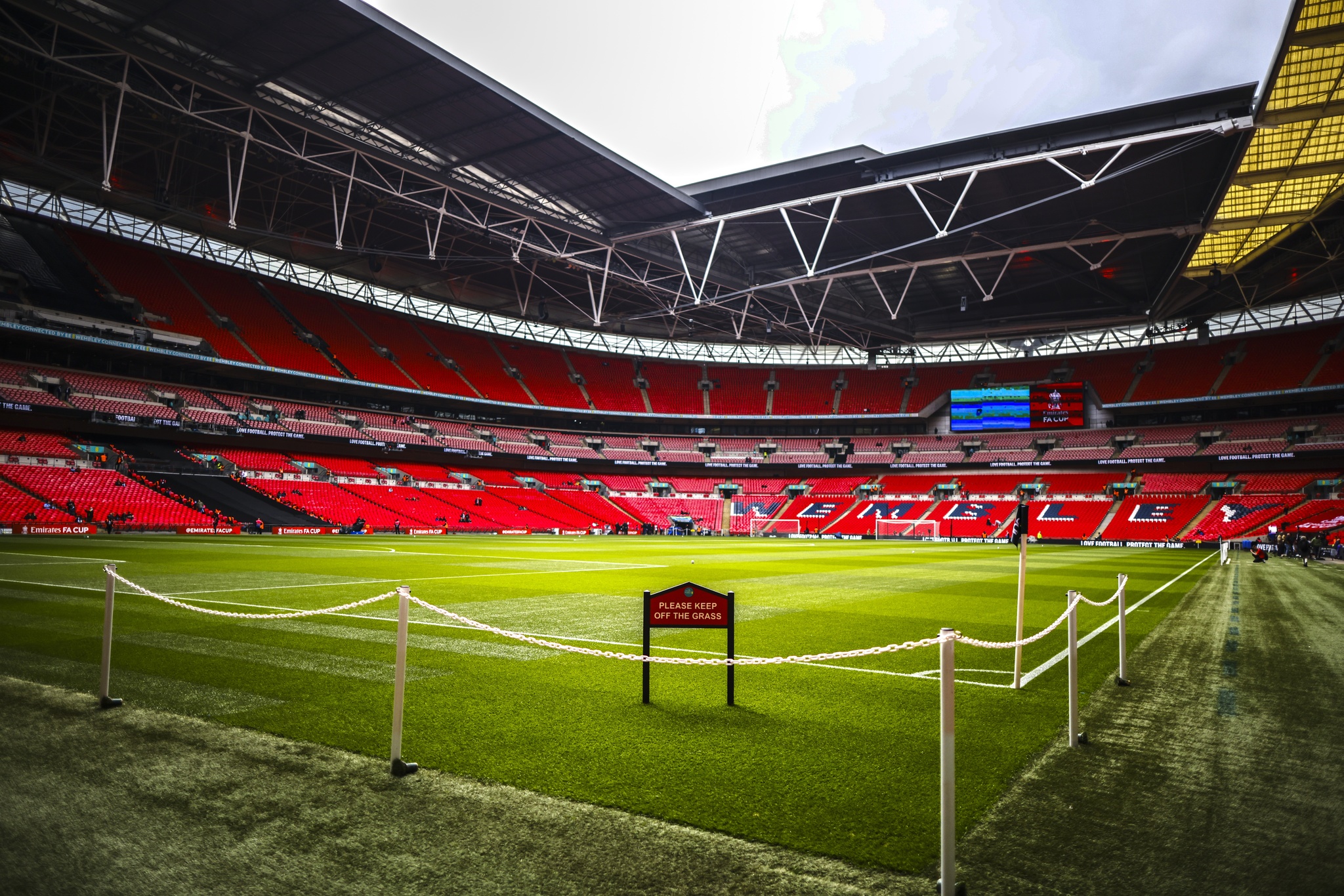 Wembley, preparado antes del Manchester City - Sheffield United.