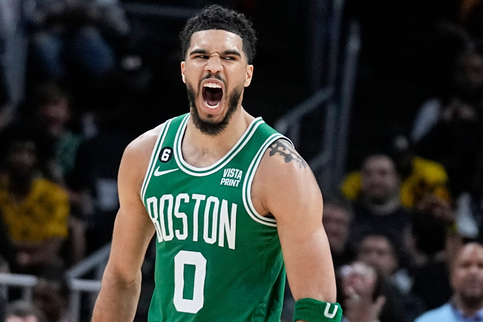Jayson Tatum is averaging 28.5 points and 9.5 rebounds per game against the Hawks.