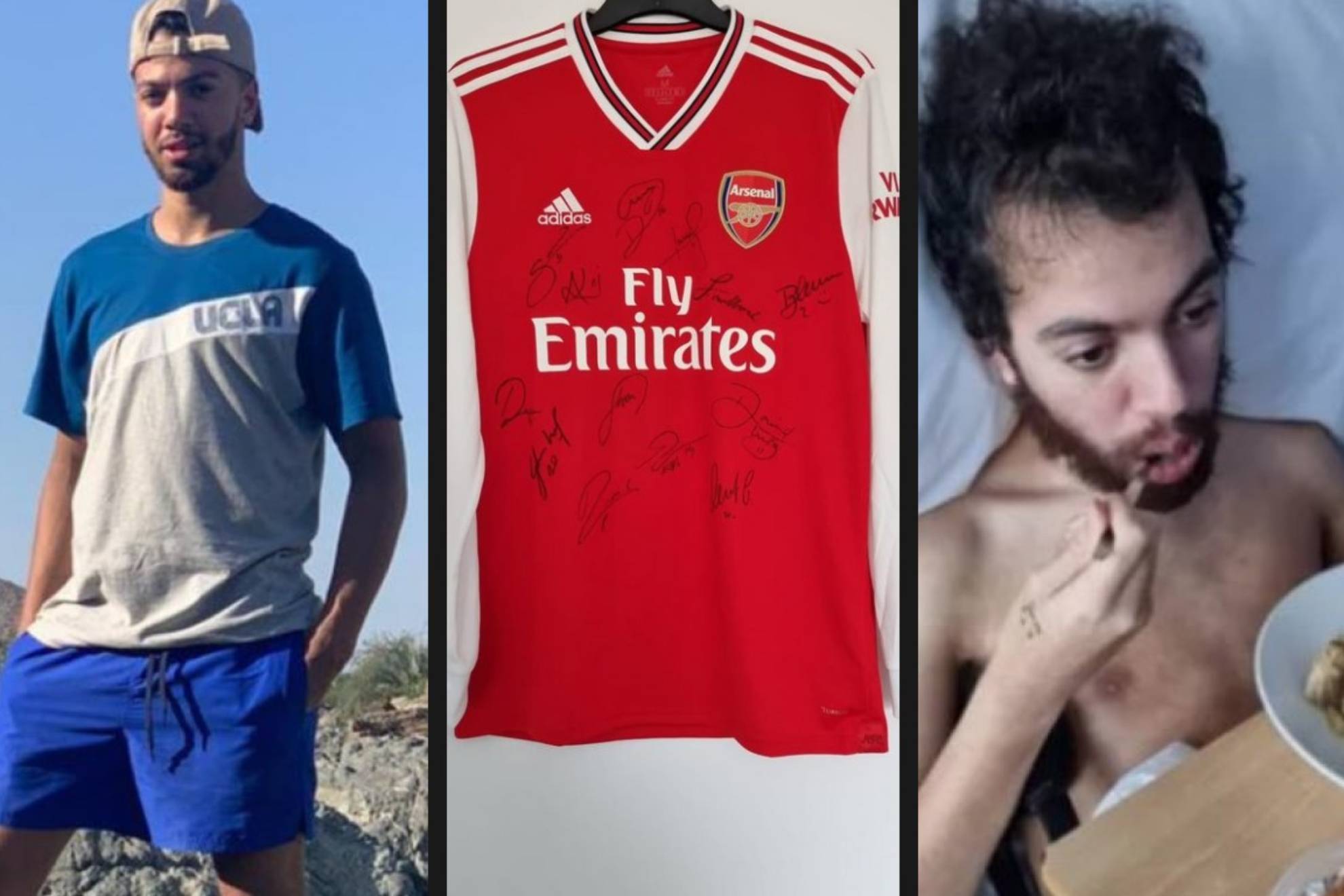 Los jugadores del Arsenal le dedicaron una camiseta a Daniel Cain