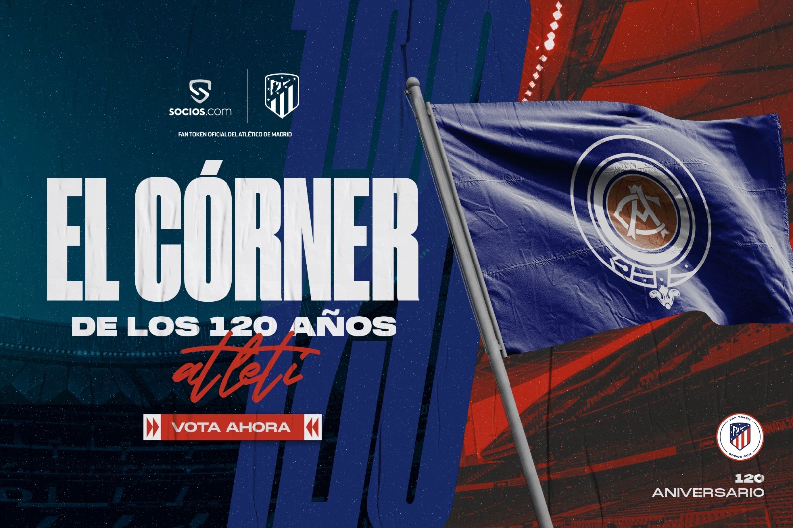 Atletico Madrid Fan Token holders will choose the corner flag for the club's 120th anniversary
