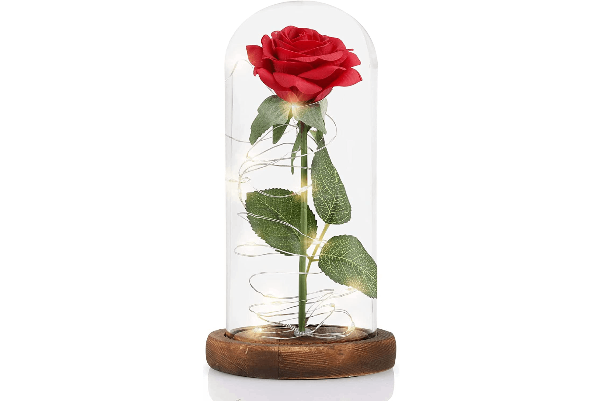 Forever Flowers - Rosas eternas reales, hechas a mano, flores frescas con  luces LED de estado de ánimo, regalo para el día de San Valentín, día de la