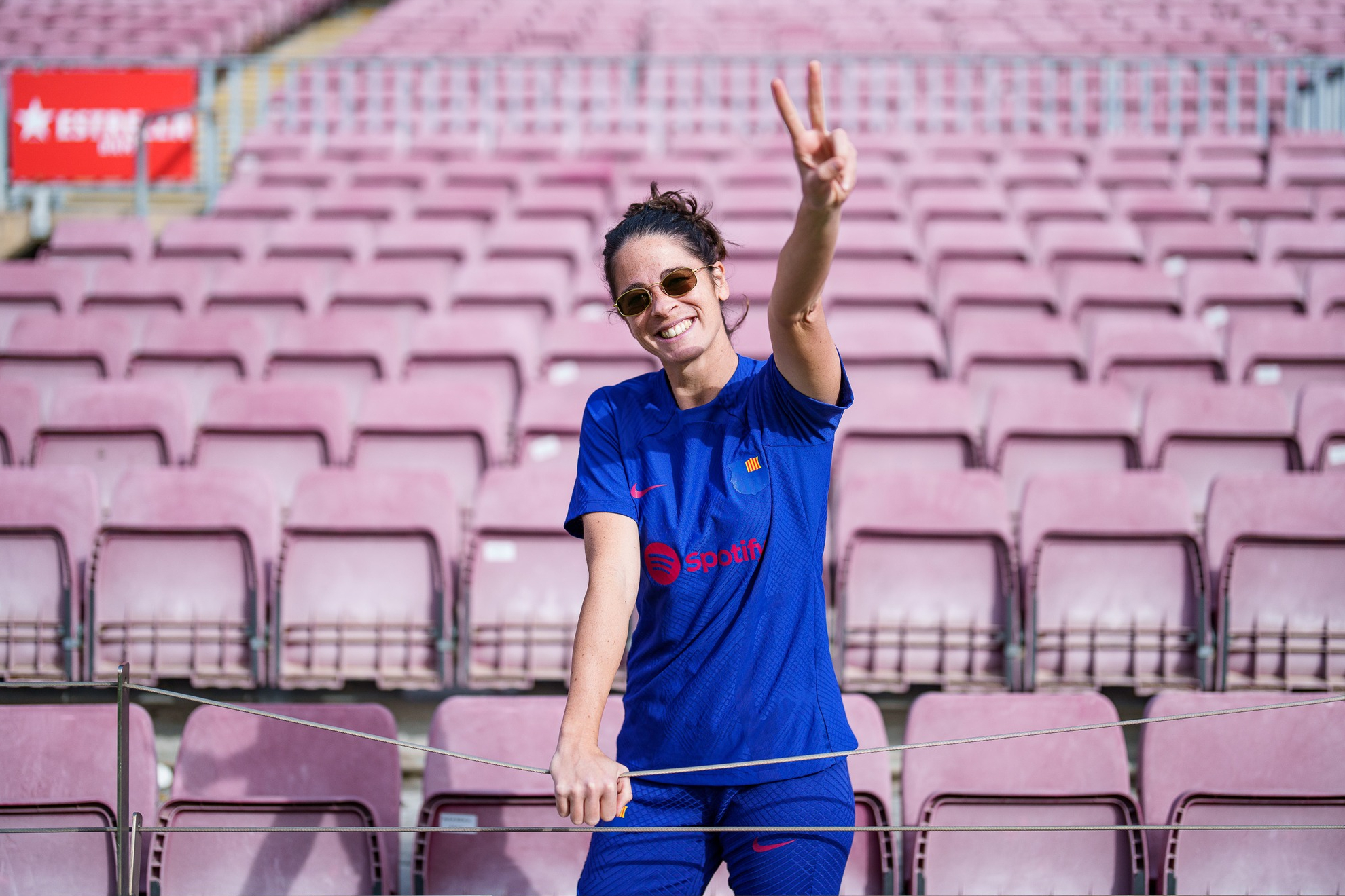 Marta Torrejón, en las gradas del Camp Nou / FC Barcelona