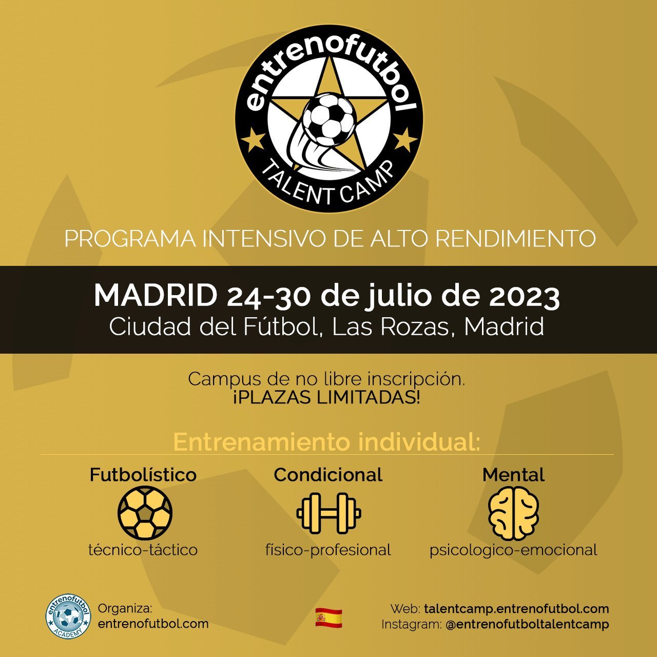 'Entrenofutbol Talent Camp' llega a Madrid en una nueva edición