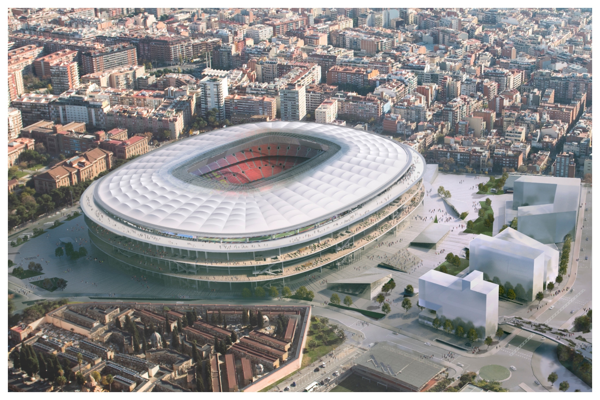 Imagen de cmo est previsto que quede el nuevo Camp Nou.